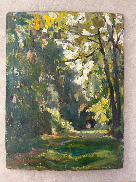 Vintage French Oil Painting by Jacques Breffort 1929