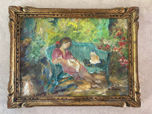 Vintage French Oil Painting