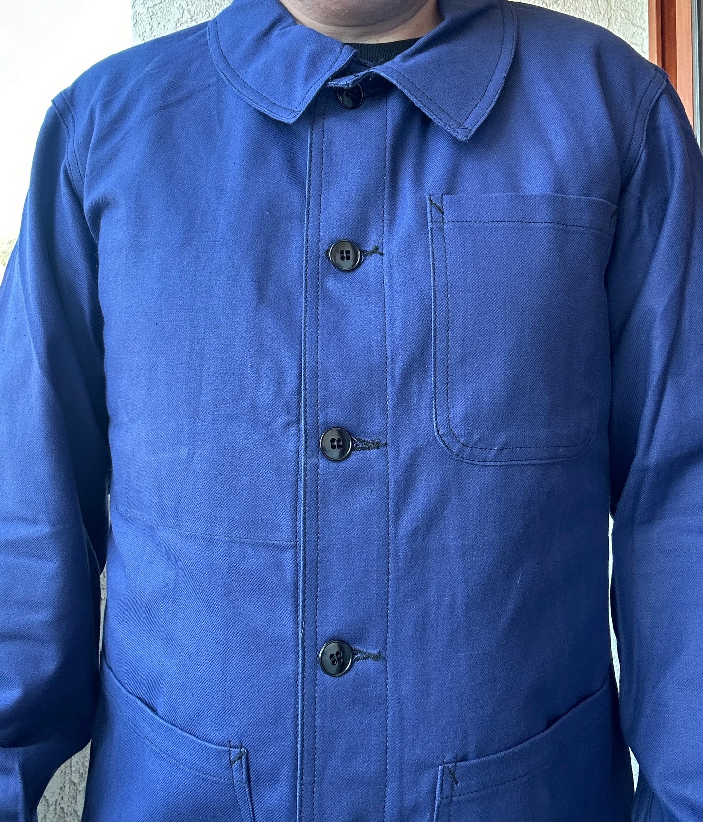 Vintage French Blue Workwear Chore Jacket