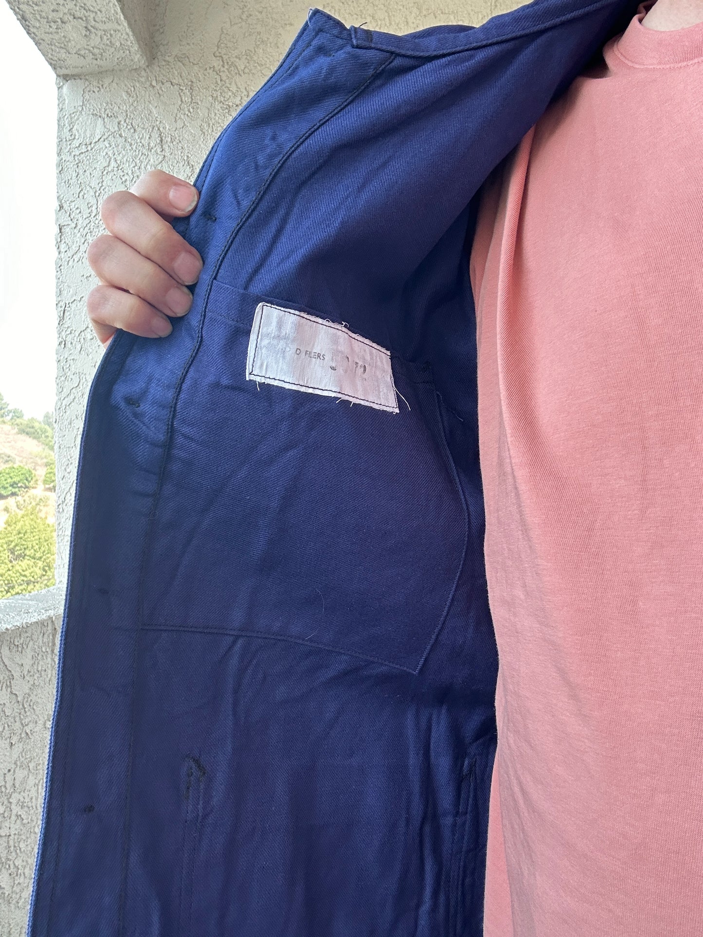 Vintage French Blue Workwear Chore Jacket
