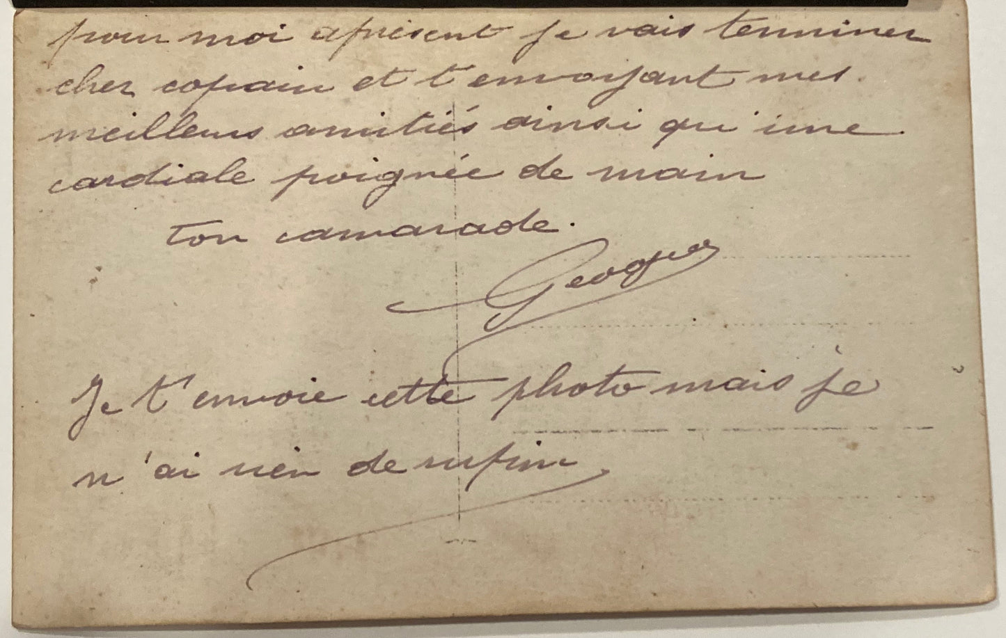 Vintage French Military Postcard