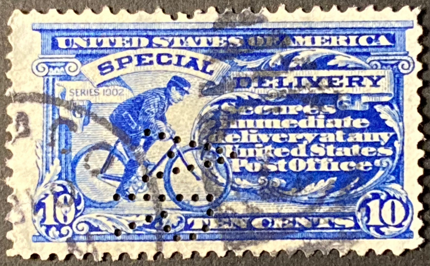 10 cents Ultrmarine Special Delivery Perf. 12