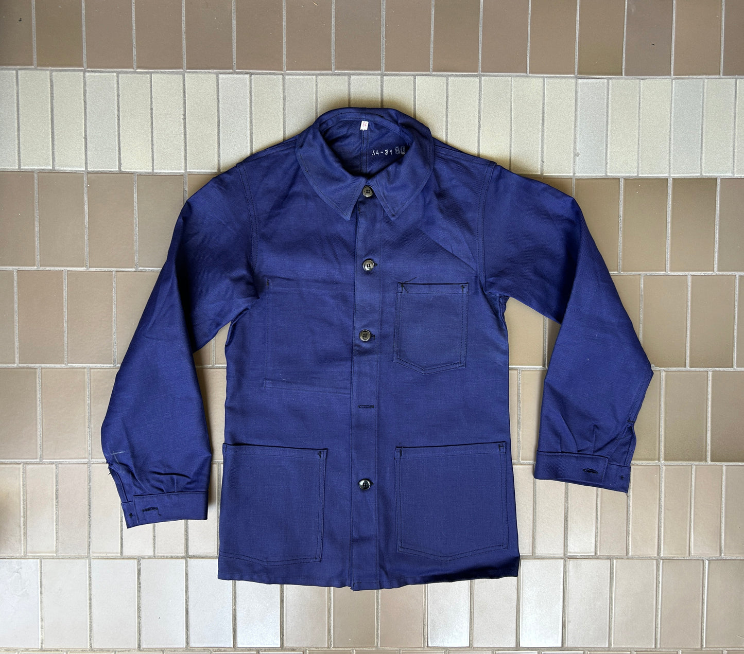 Vintage French Chore Jacket — Classic Bleu de Travail Workwear