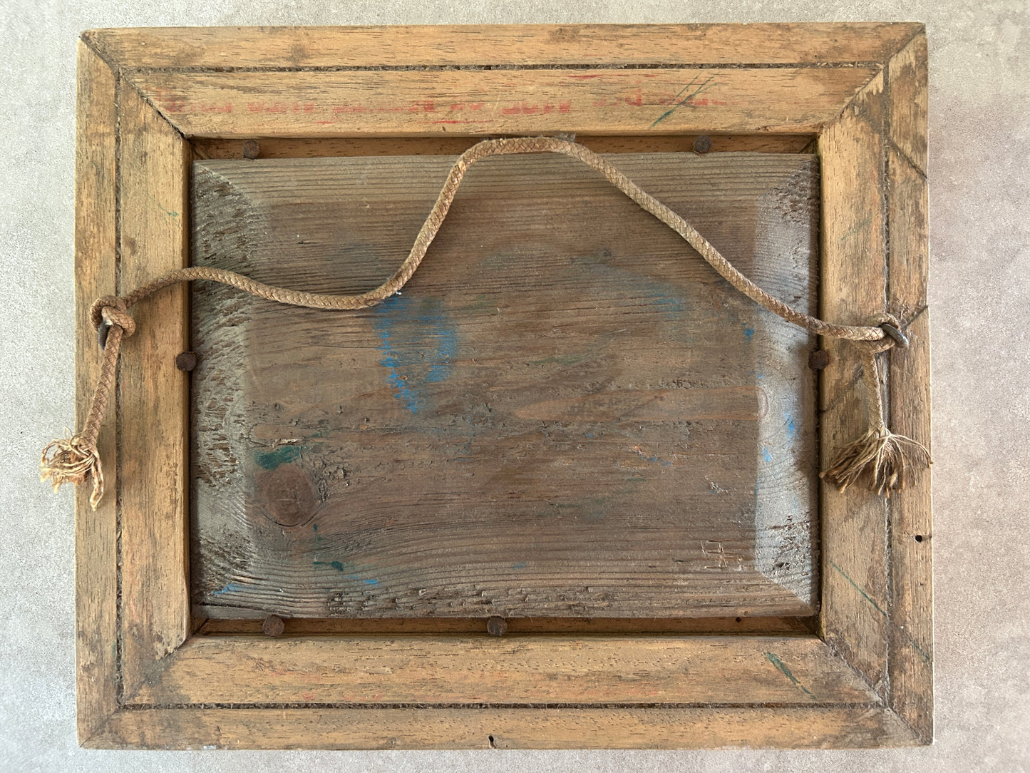 Vintage Oil Painting On Wood Board