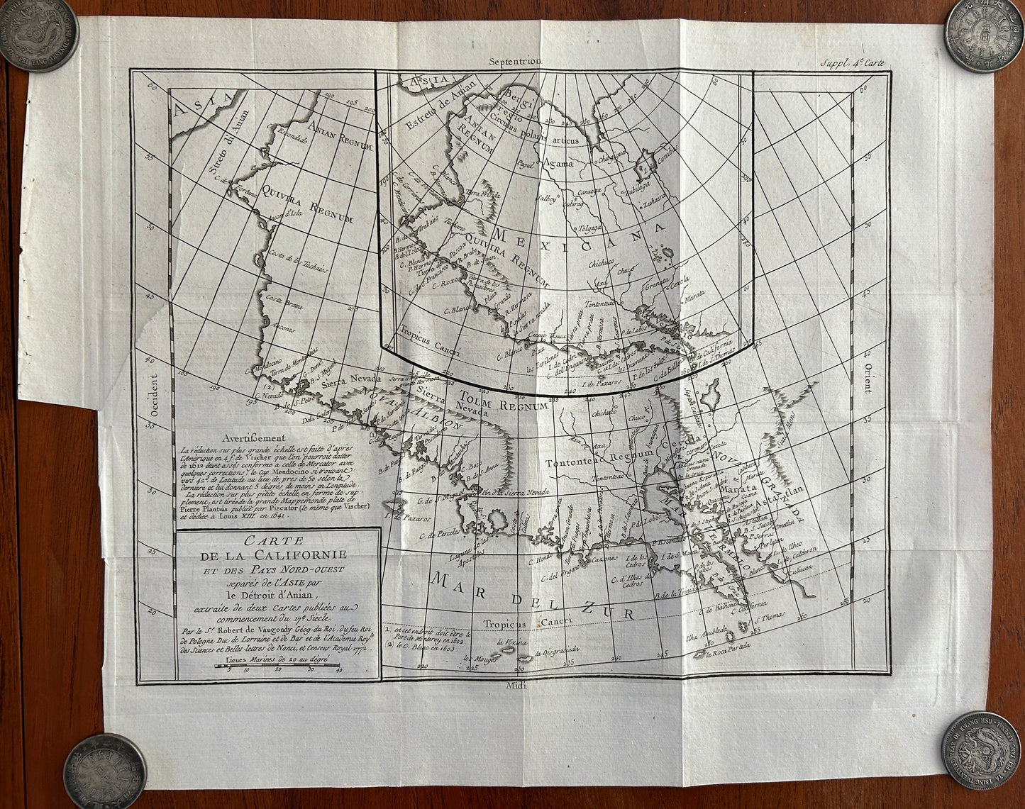 Carte de la Californie et des Pays nord-ouest