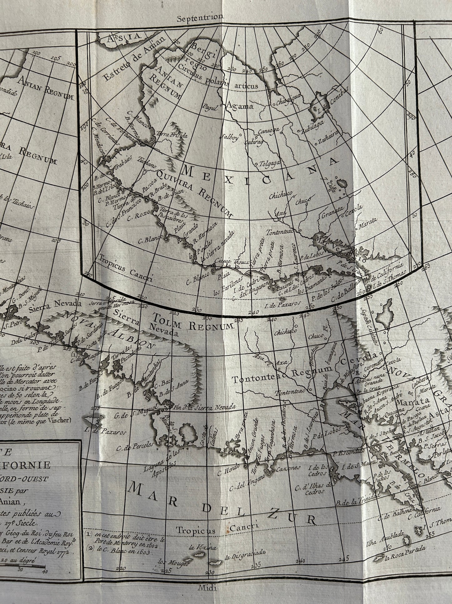 Carte de la Californie et des Pays nord-ouest