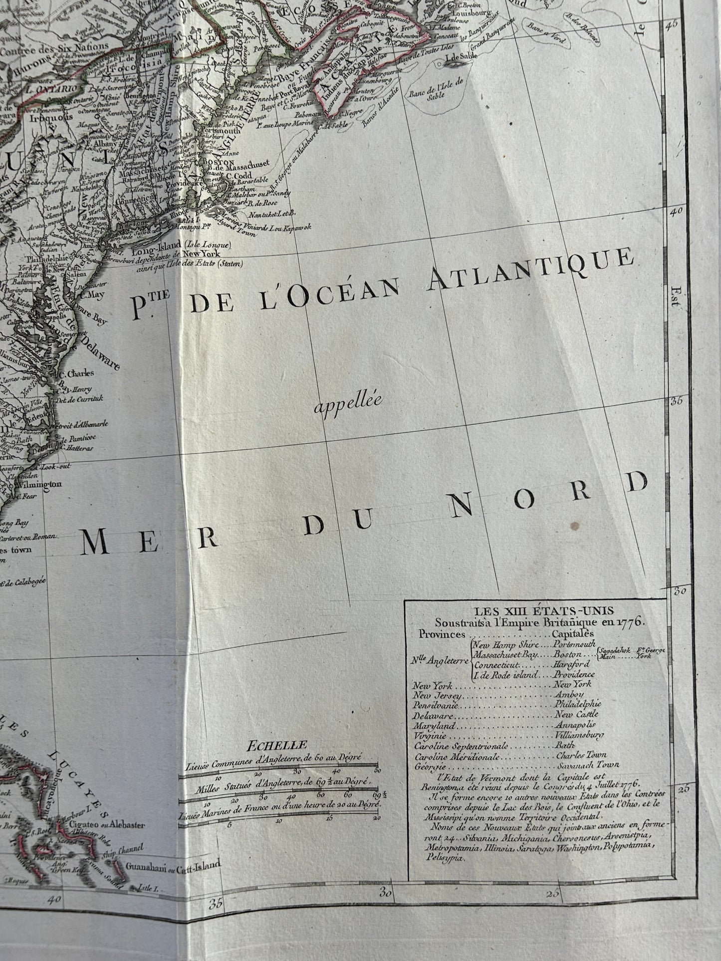 Delmarche, Charles Francois. Etats-Unis de L'Amerique Septentrionale avec les isles royale... Paris, 1785.