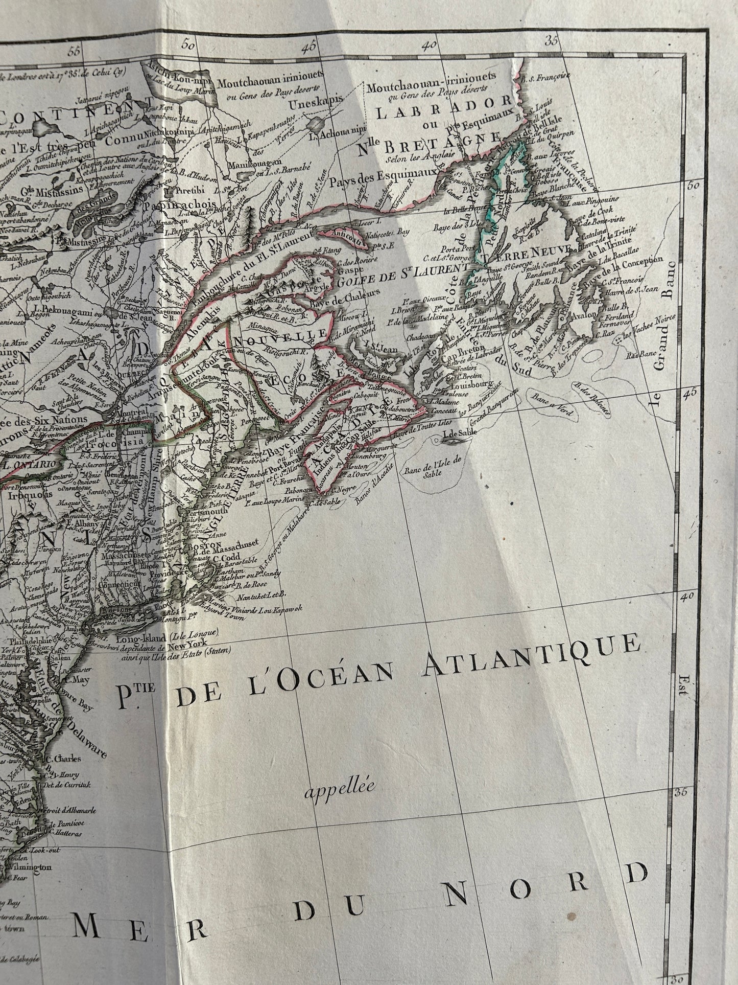 Delmarche, Charles Francois. Etats-Unis de L'Amerique Septentrionale avec les isles royale... Paris, 1785.