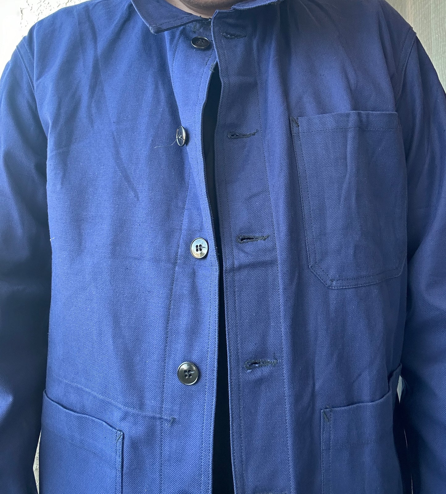 Vintage French Blue Workwear Chore Jacket