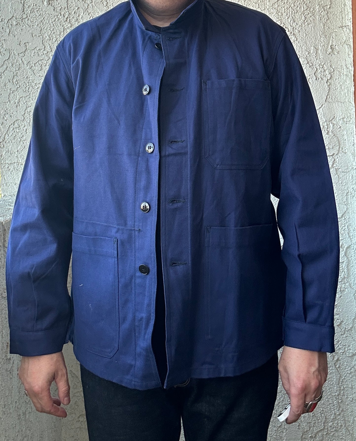 Vintage French Blue Workwear Chore Jacket