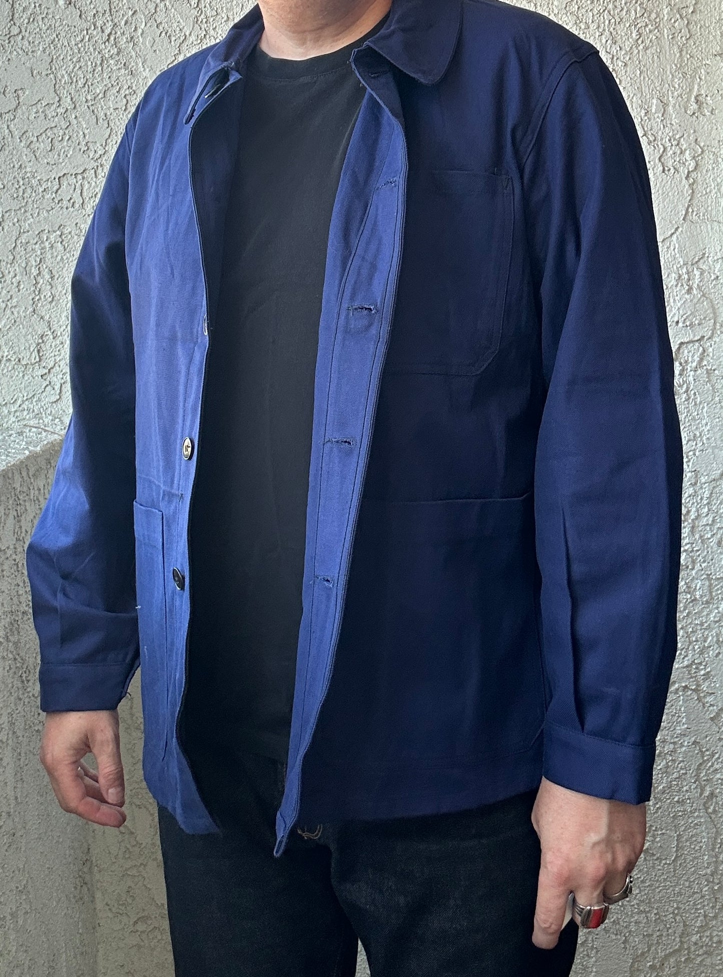 Vintage French Blue Workwear Chore Jacket