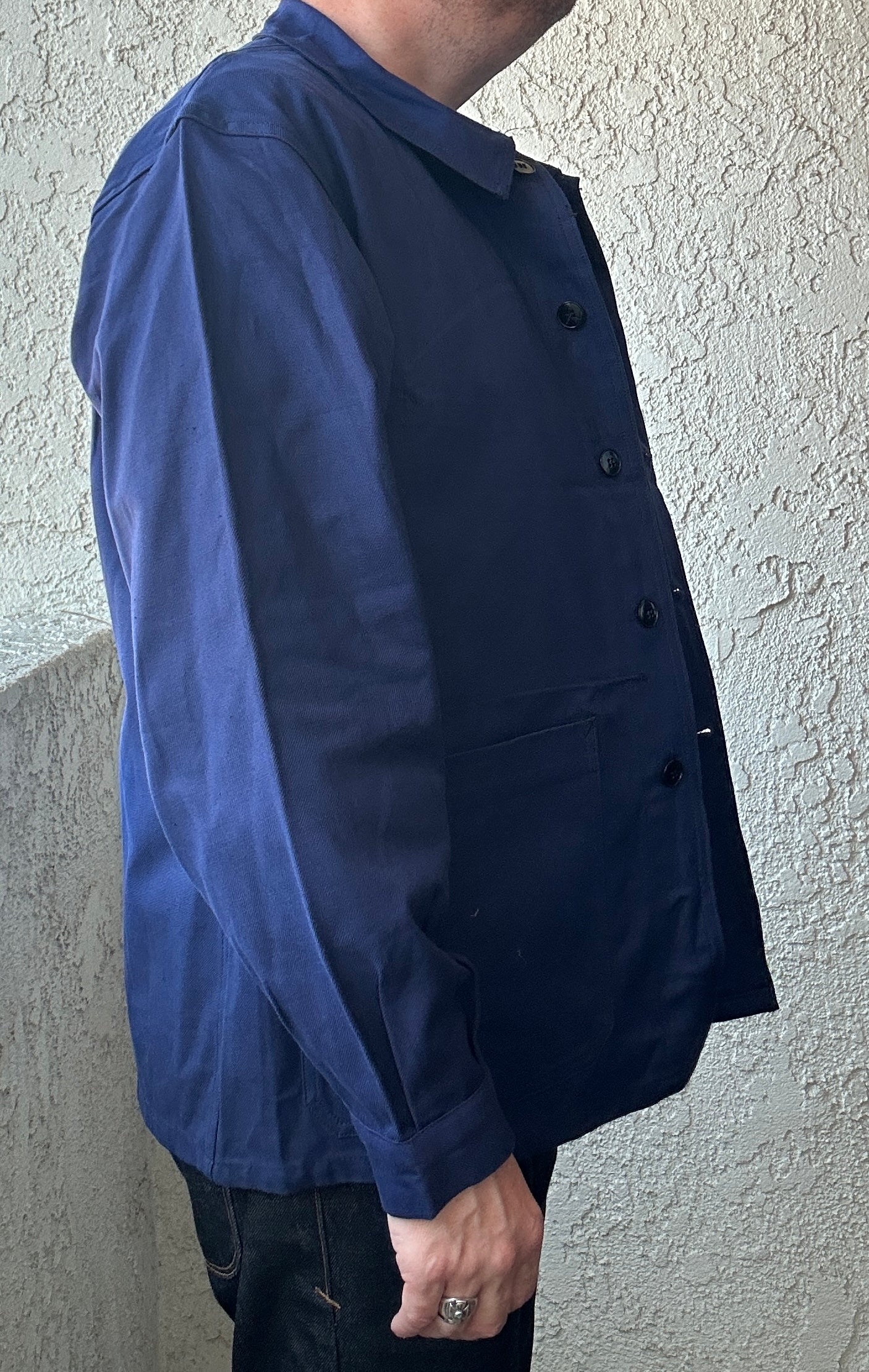 Vintage French Blue Workwear Chore Jacket