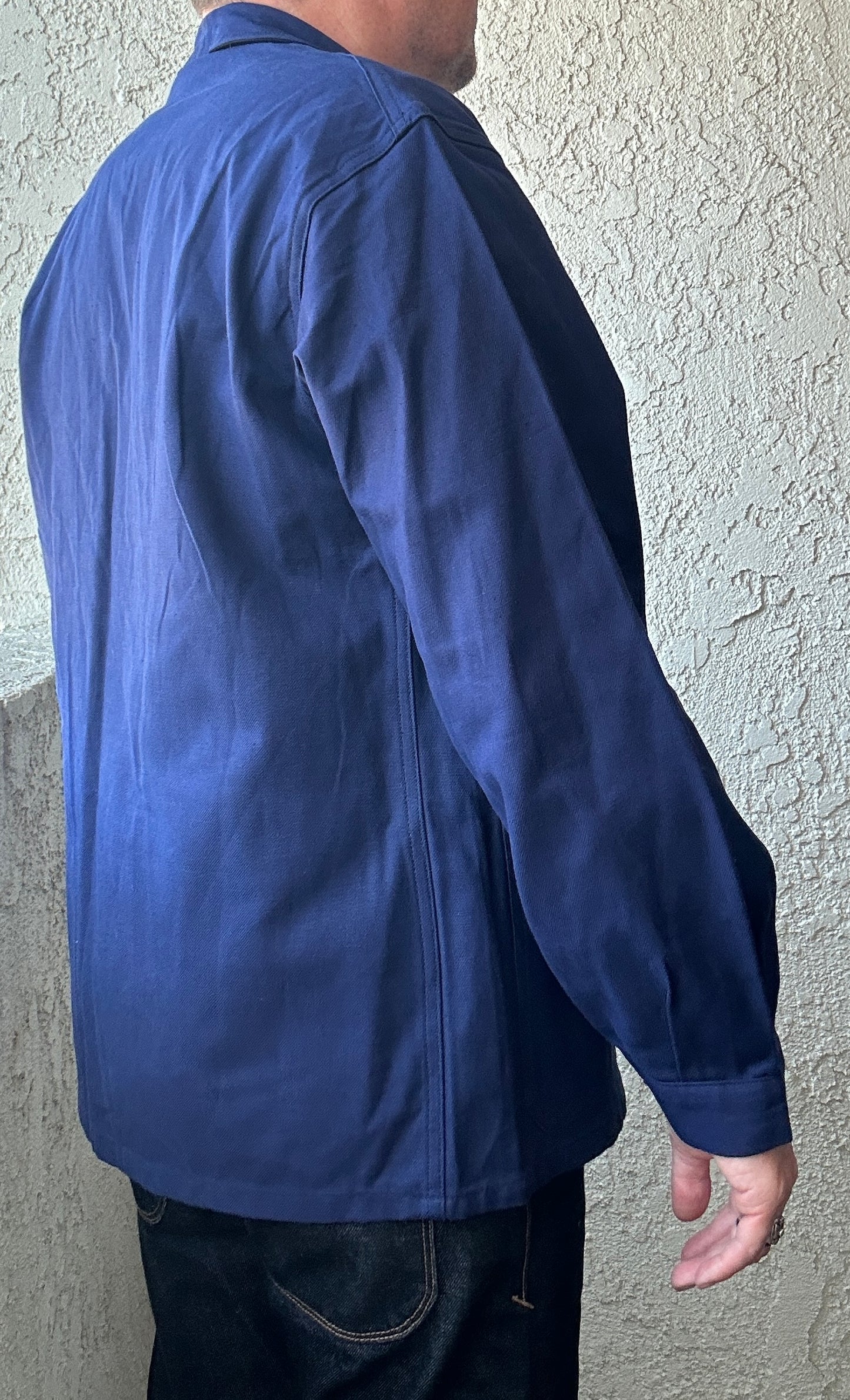 Vintage French Blue Workwear Chore Jacket