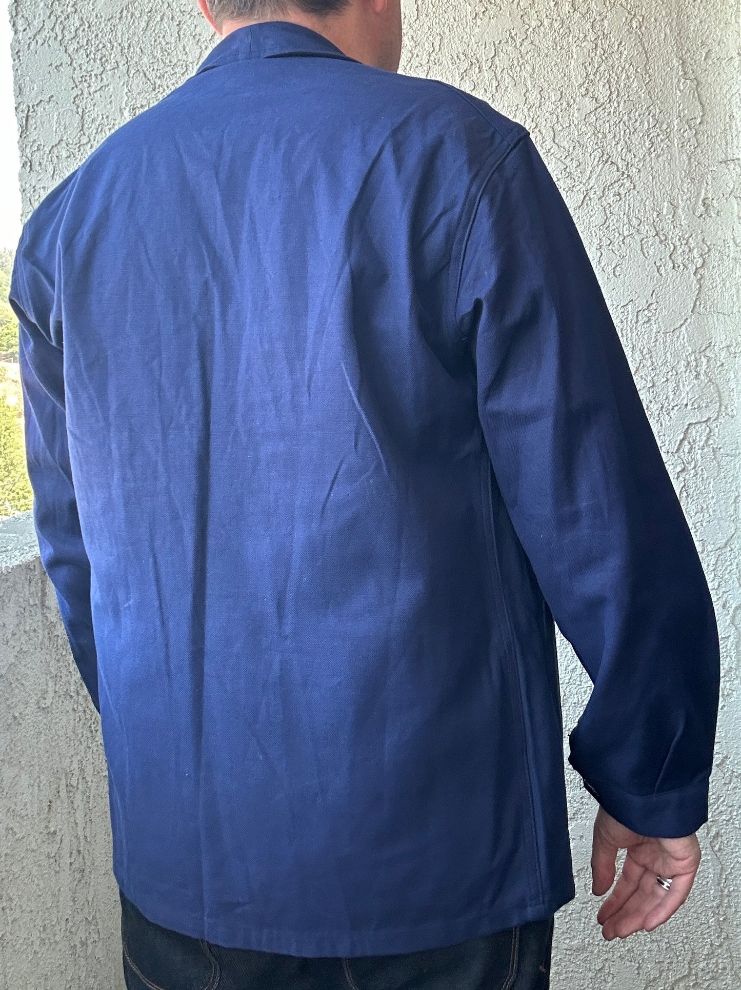 Vintage French Blue Workwear Chore Jacket