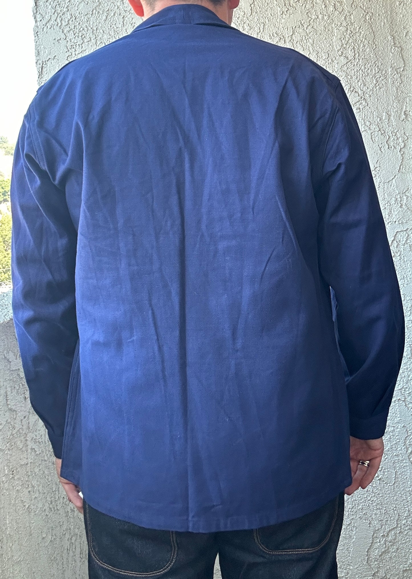 Vintage French Blue Workwear Chore Jacket