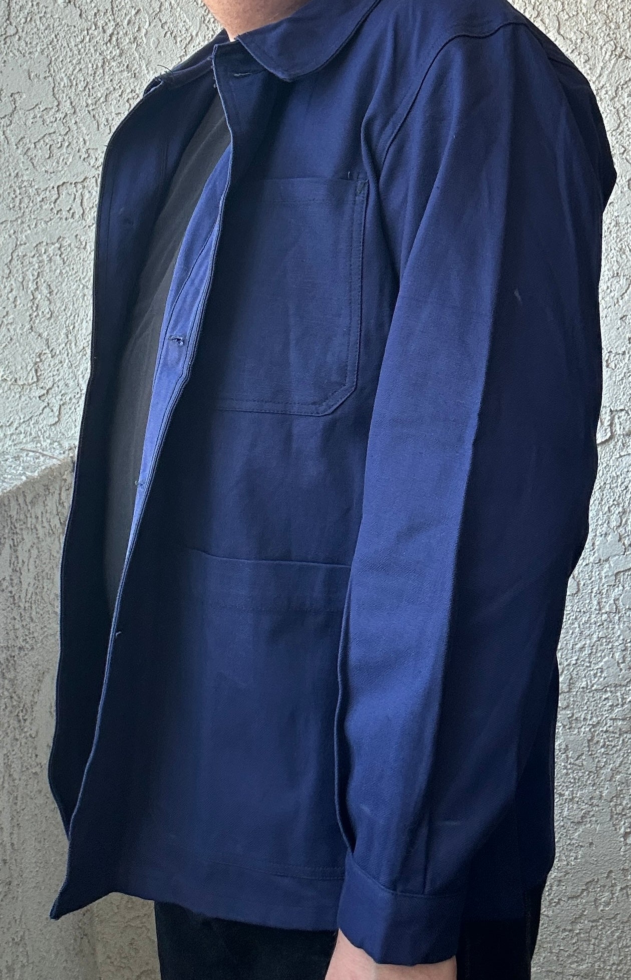 Vintage French Blue Workwear Chore Jacket