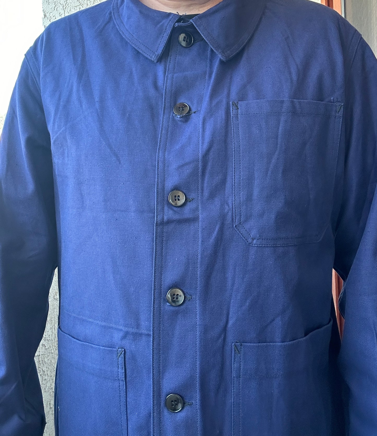 Vintage French Blue Workwear Chore Jacket