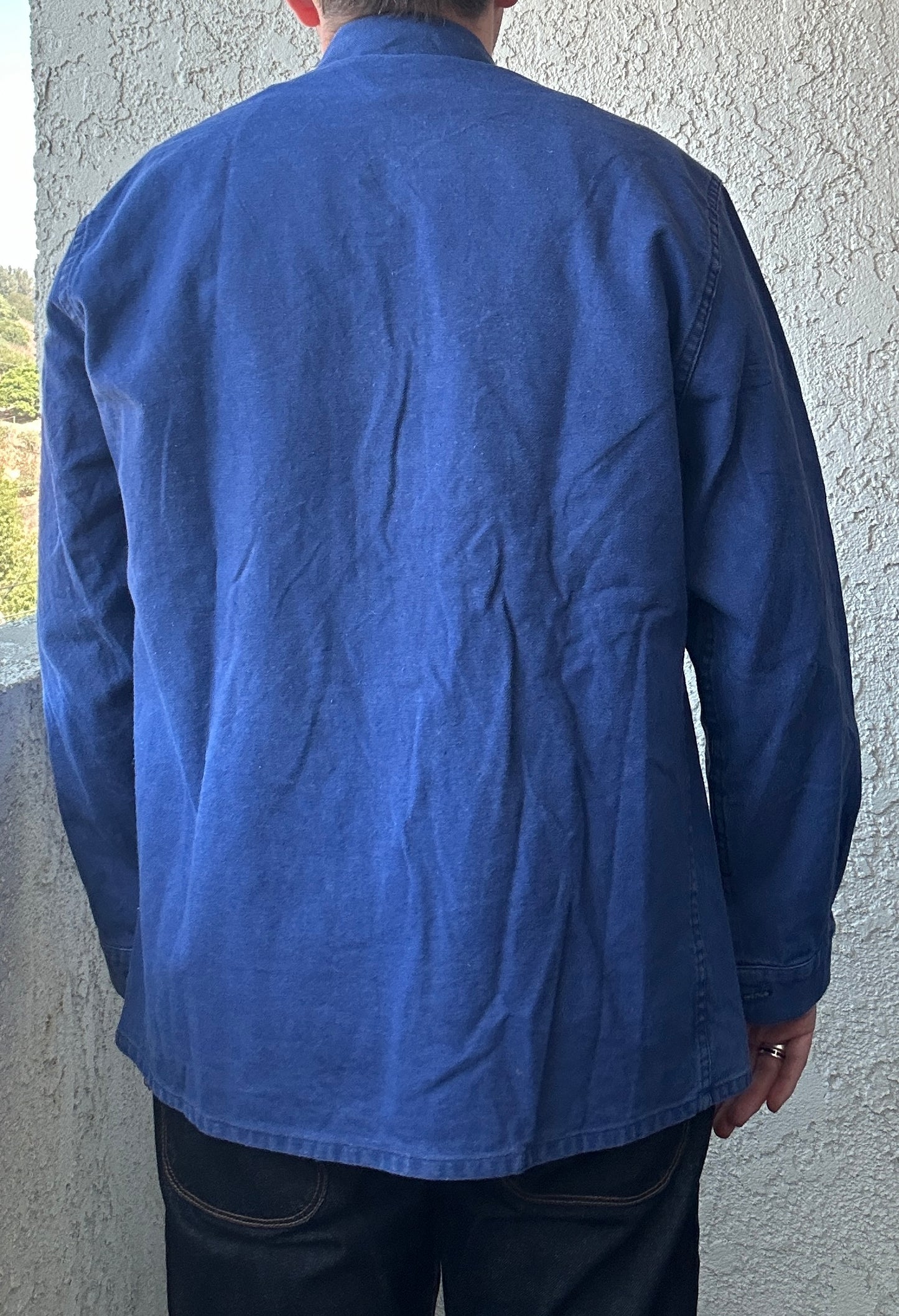 Vintage French Blue Workwear Chore Jacket