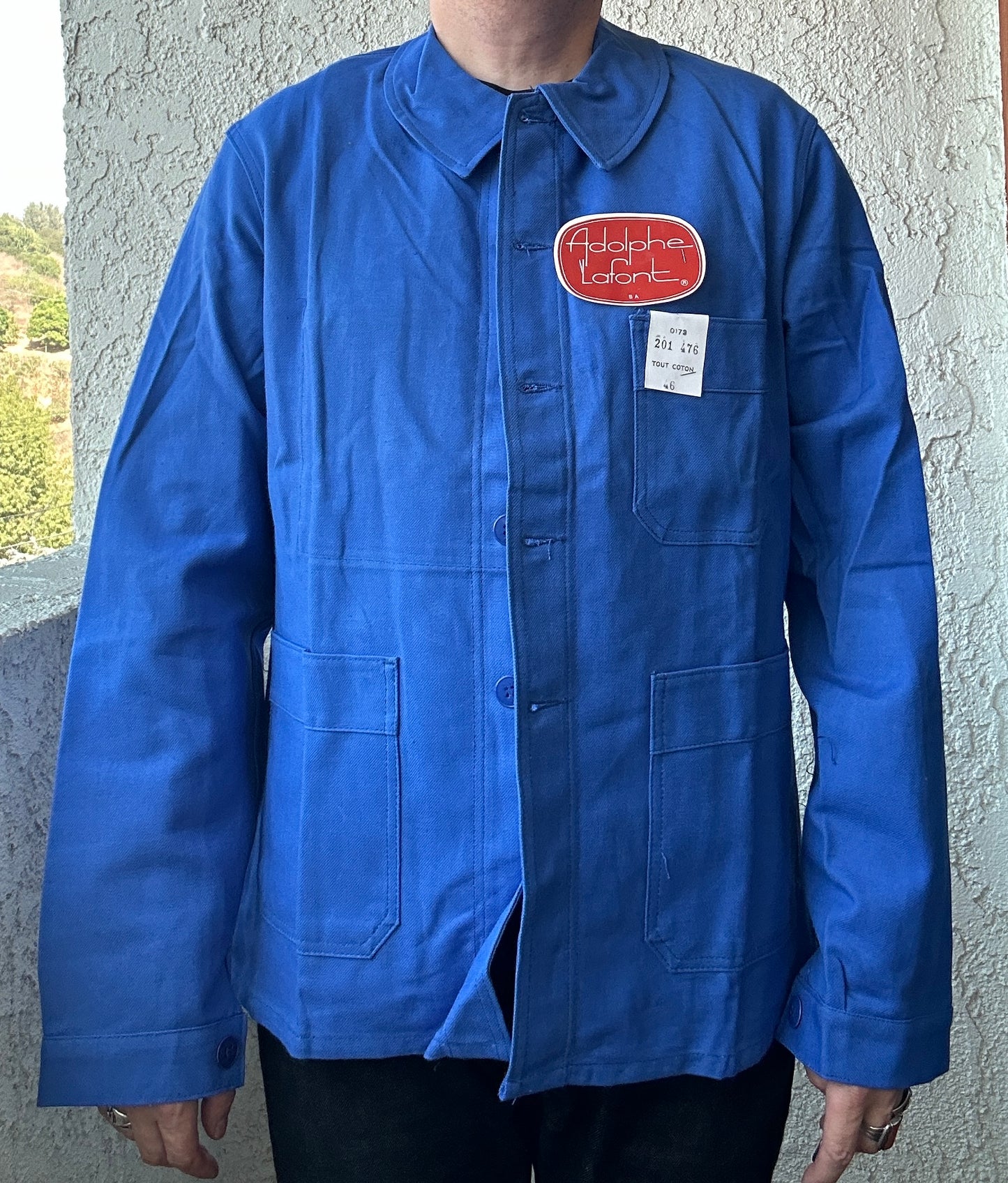 Vintage French Blue Workwear Chore Jacket