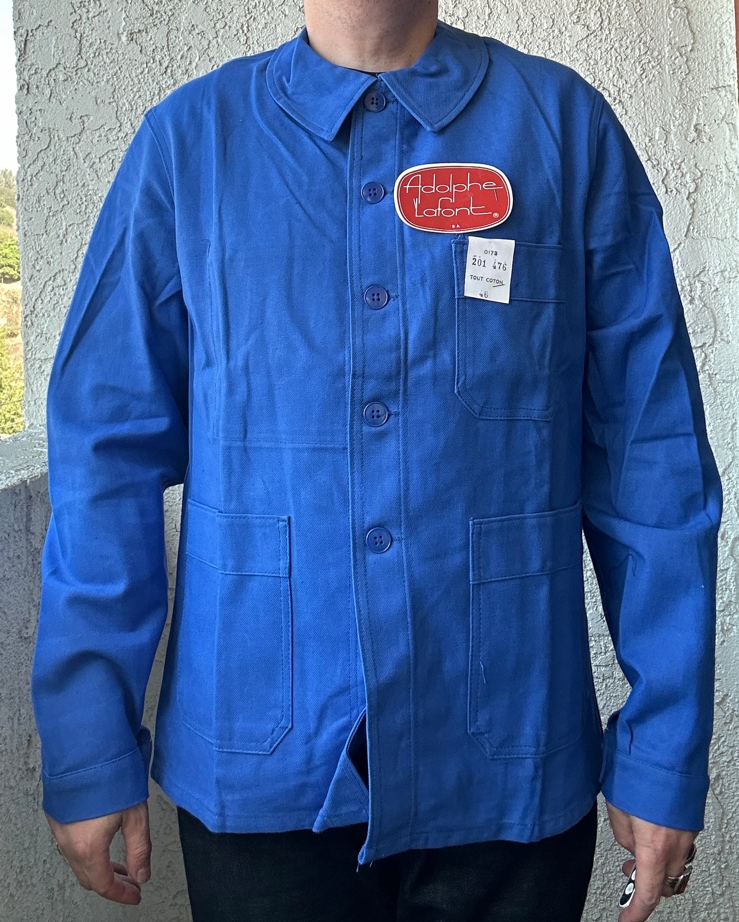 Vintage French Blue Workwear Chore Jacket