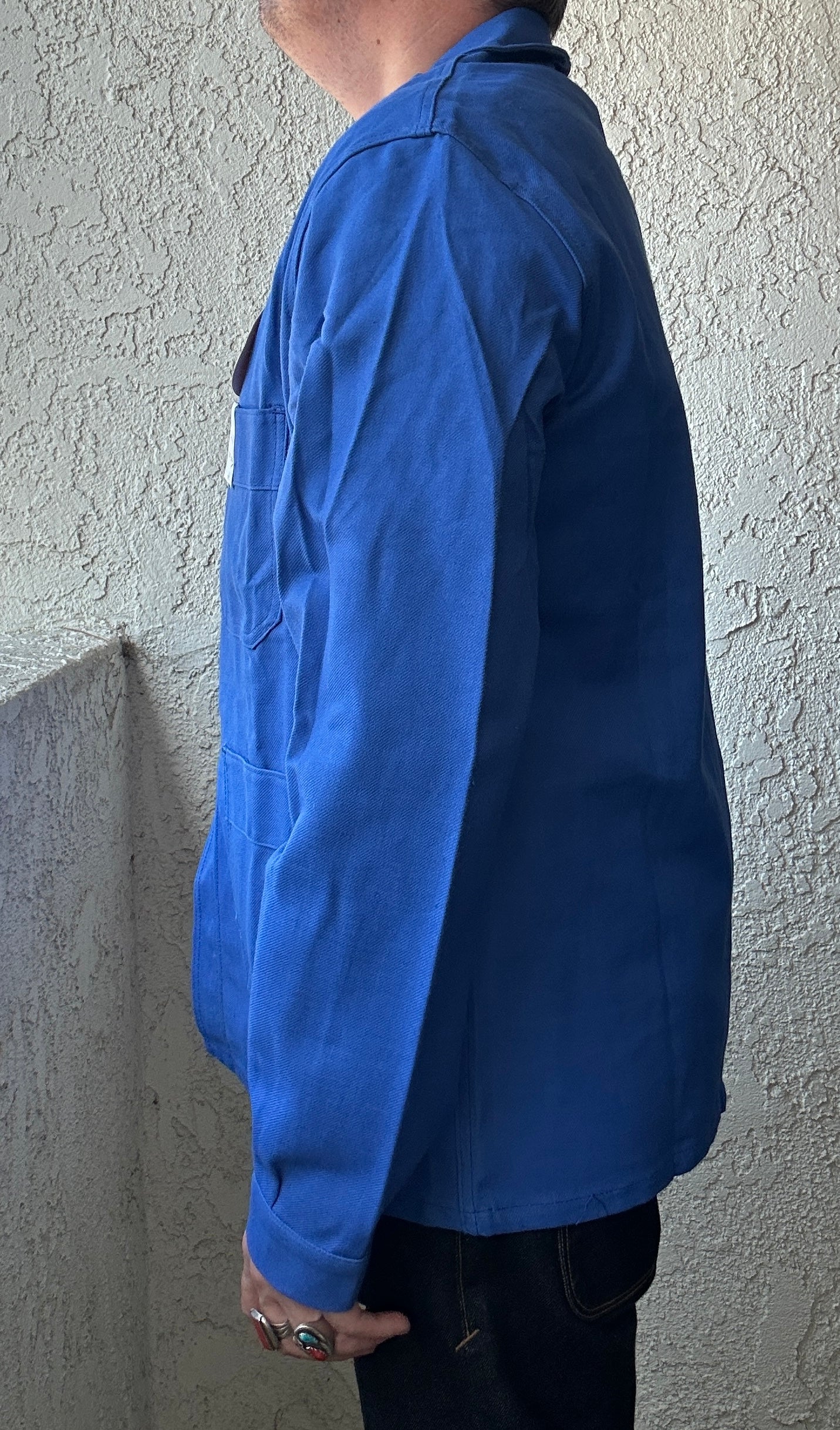 Vintage French Blue Workwear Chore Jacket