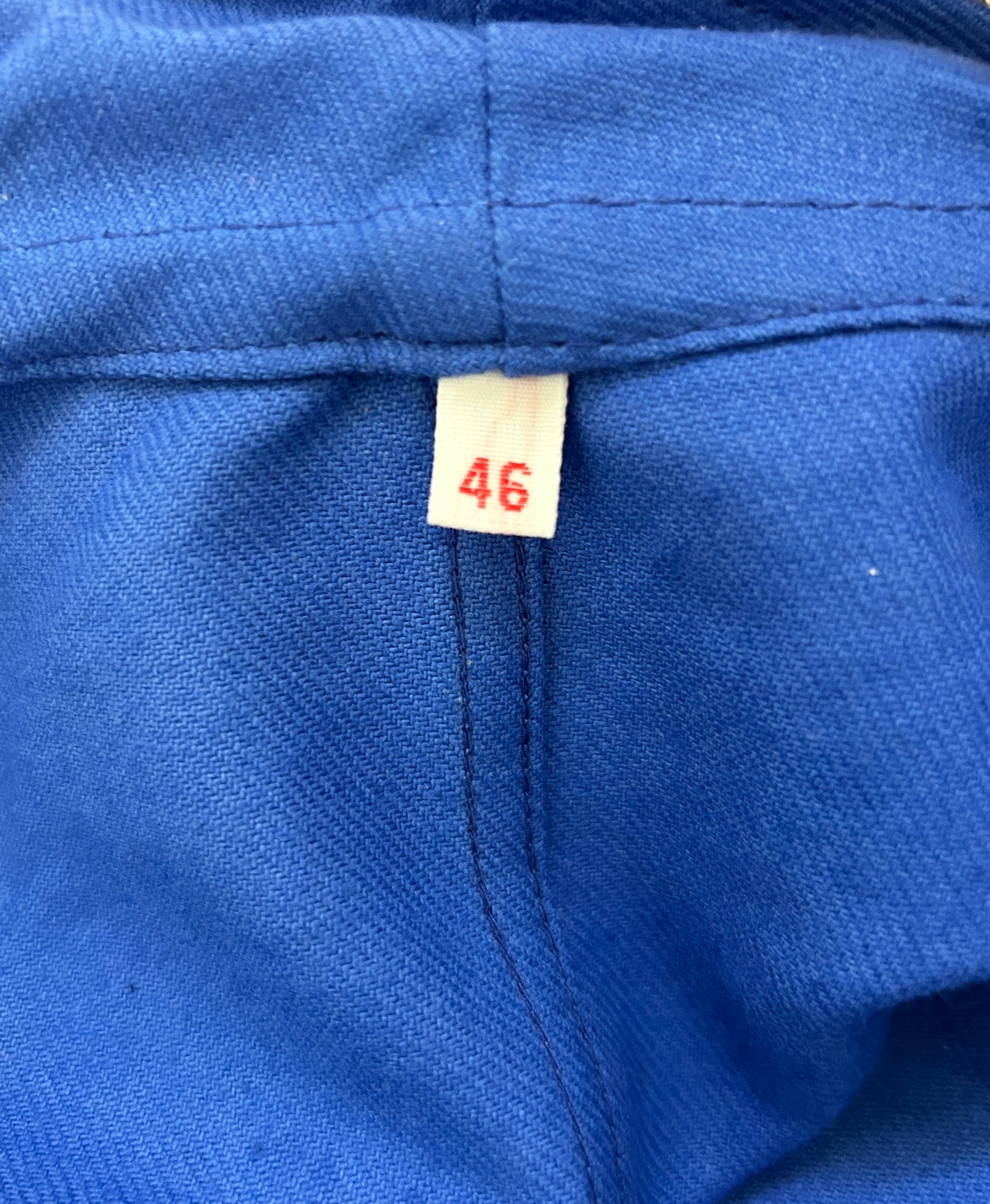 Vintage French Blue Workwear Chore Jacket