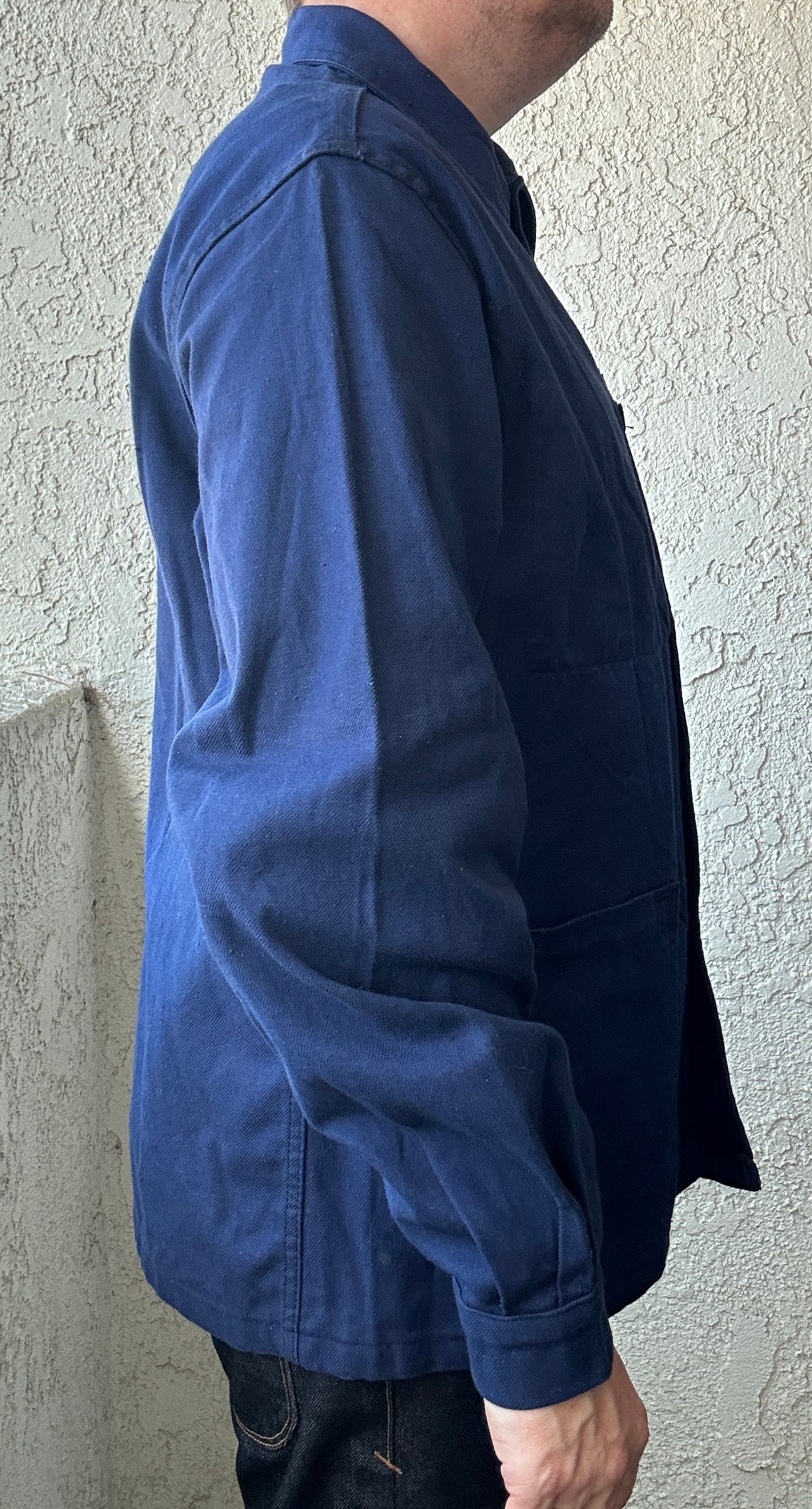 Vintage French Blue Workwear Chore Jacket