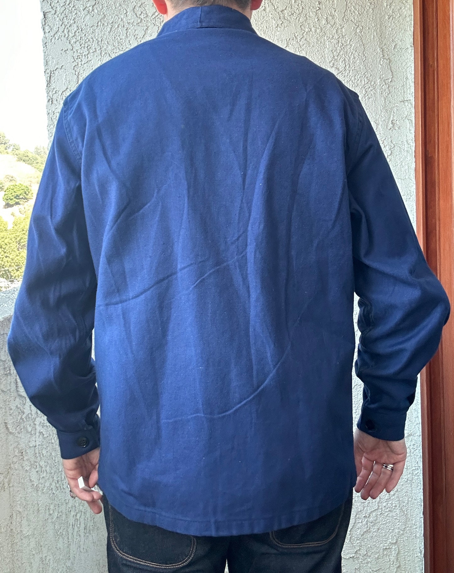 Vintage French Blue Workwear Chore Jacket