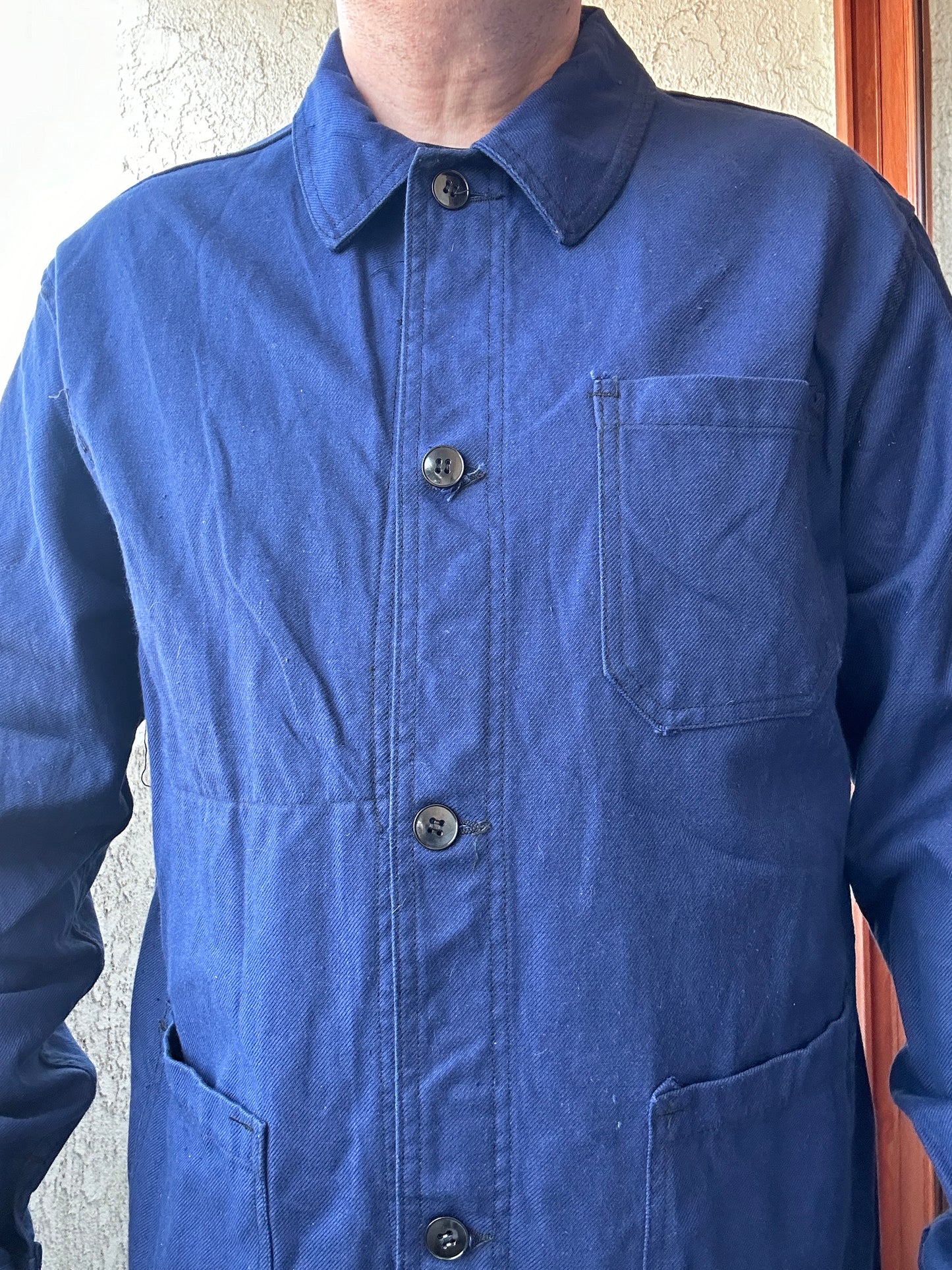 Vintage French Blue Workwear Chore Jacket