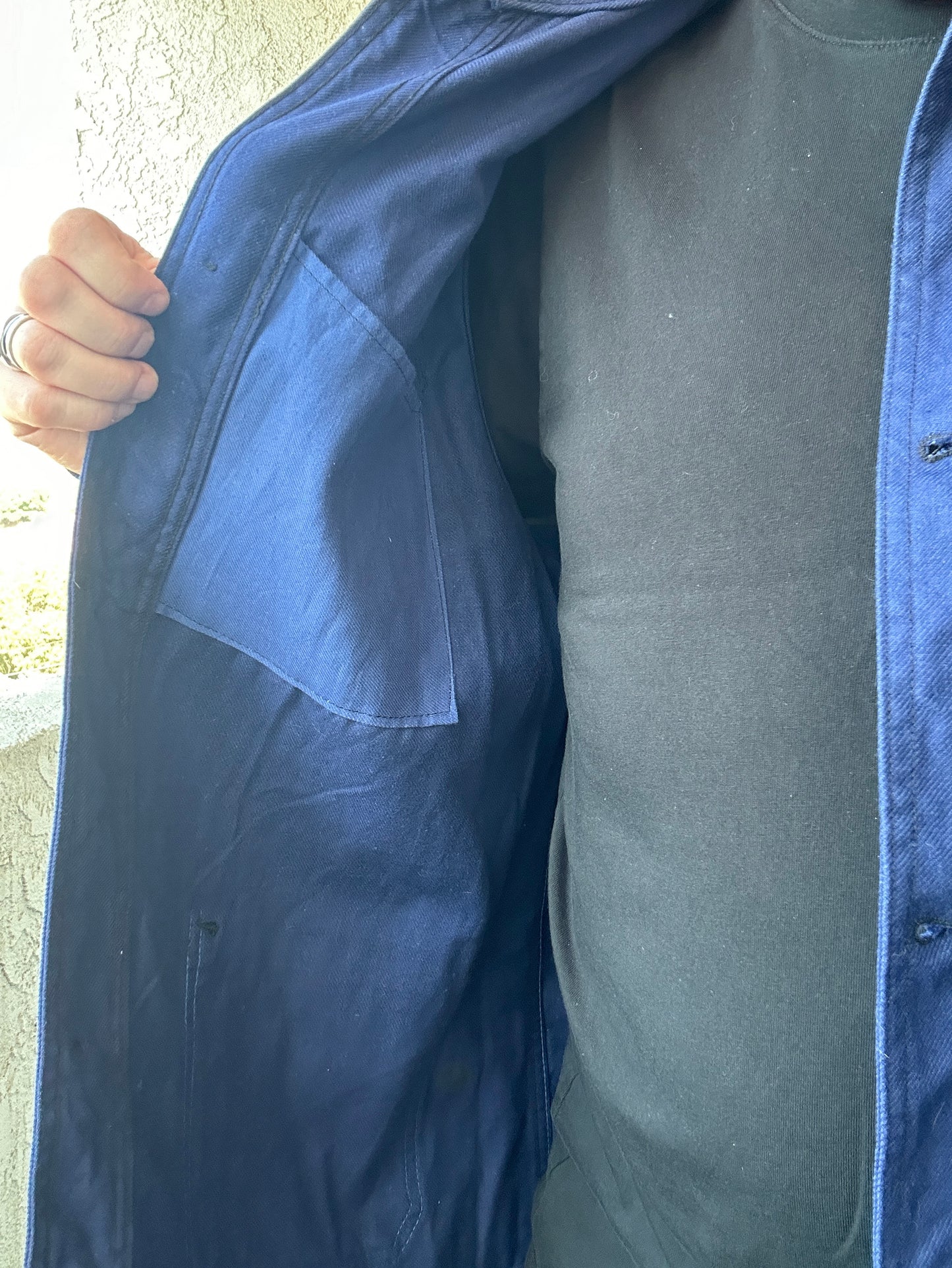 Vintage French Blue Workwear Chore Jacket