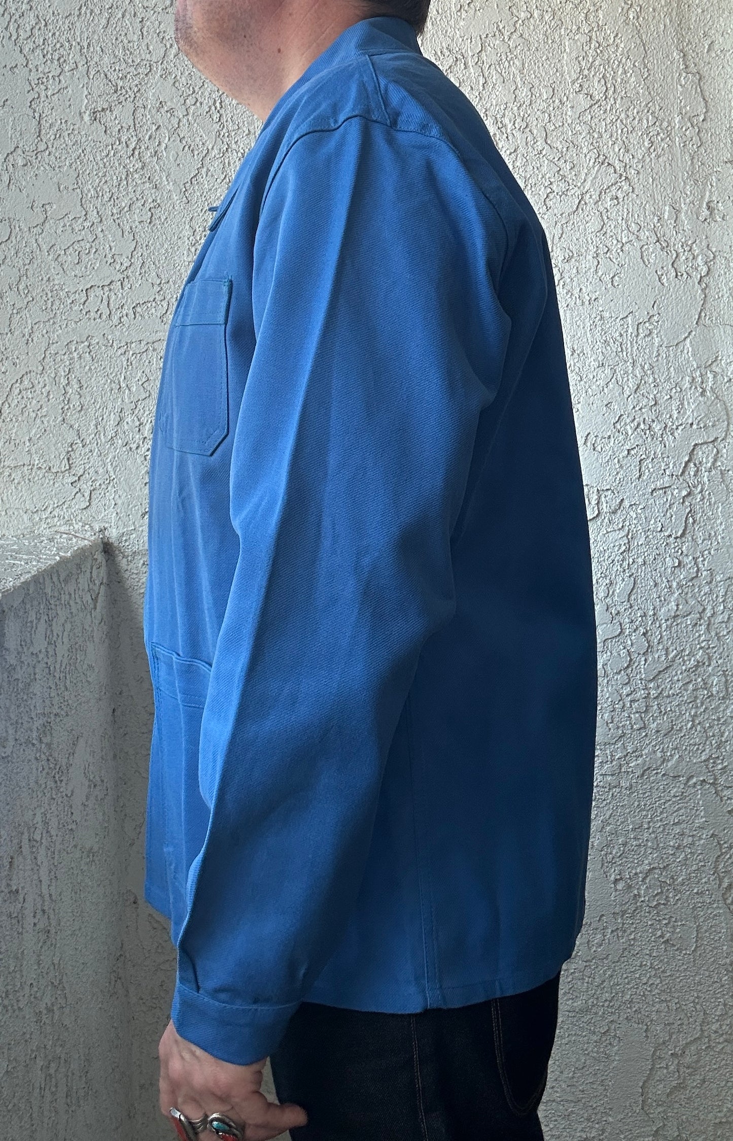 Vintage French Blue Workwear Chore Jacket