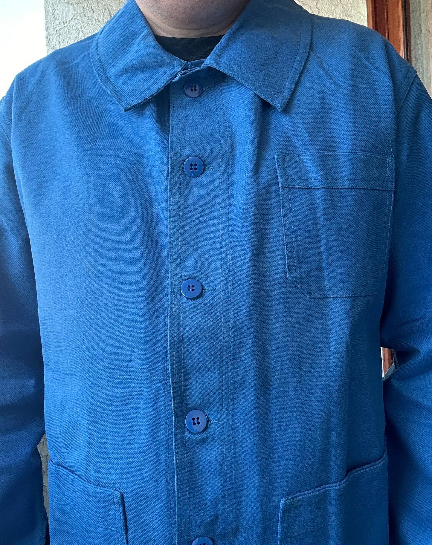 Vintage French Blue Workwear Chore Jacket