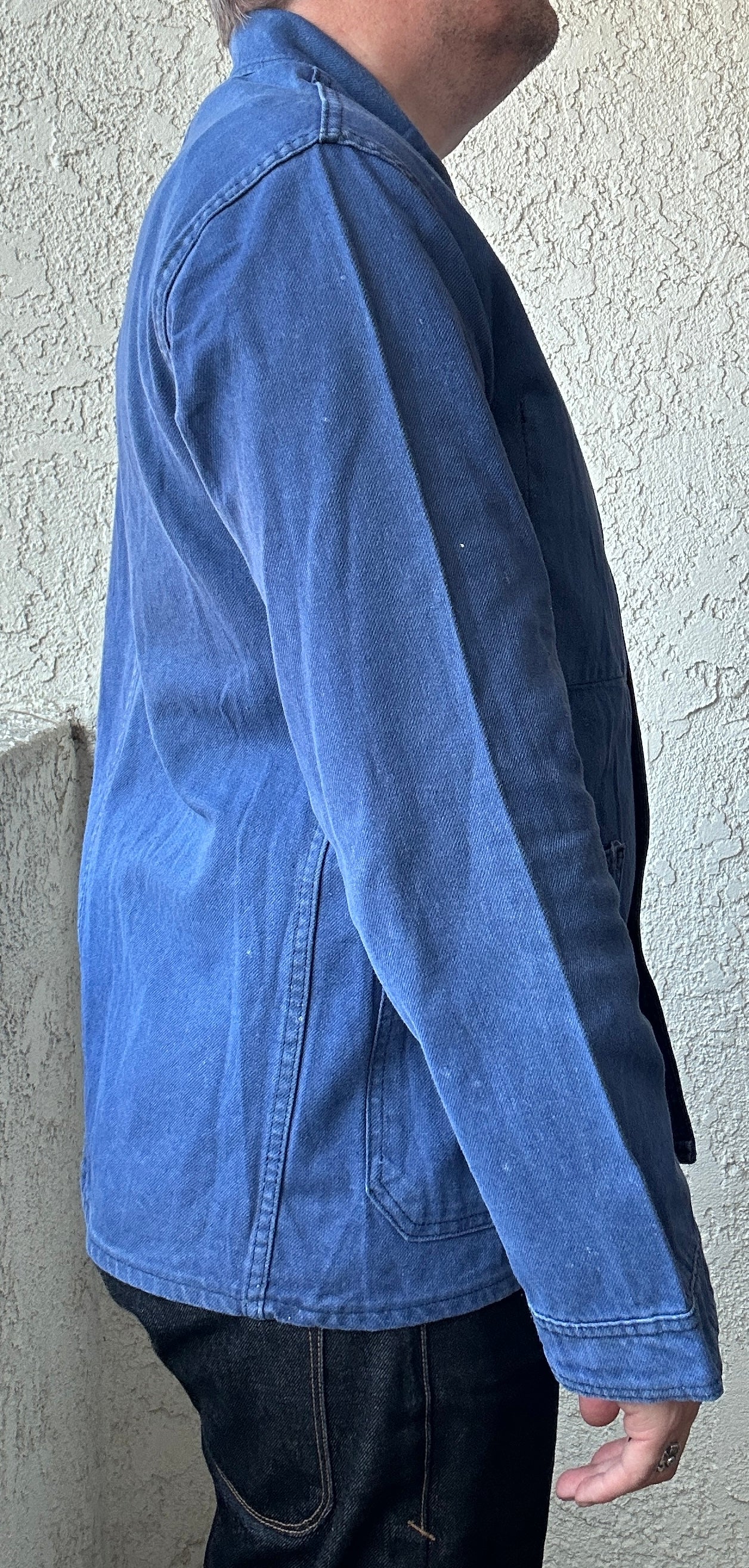 Vintage French Blue Workwear Chore Jacket