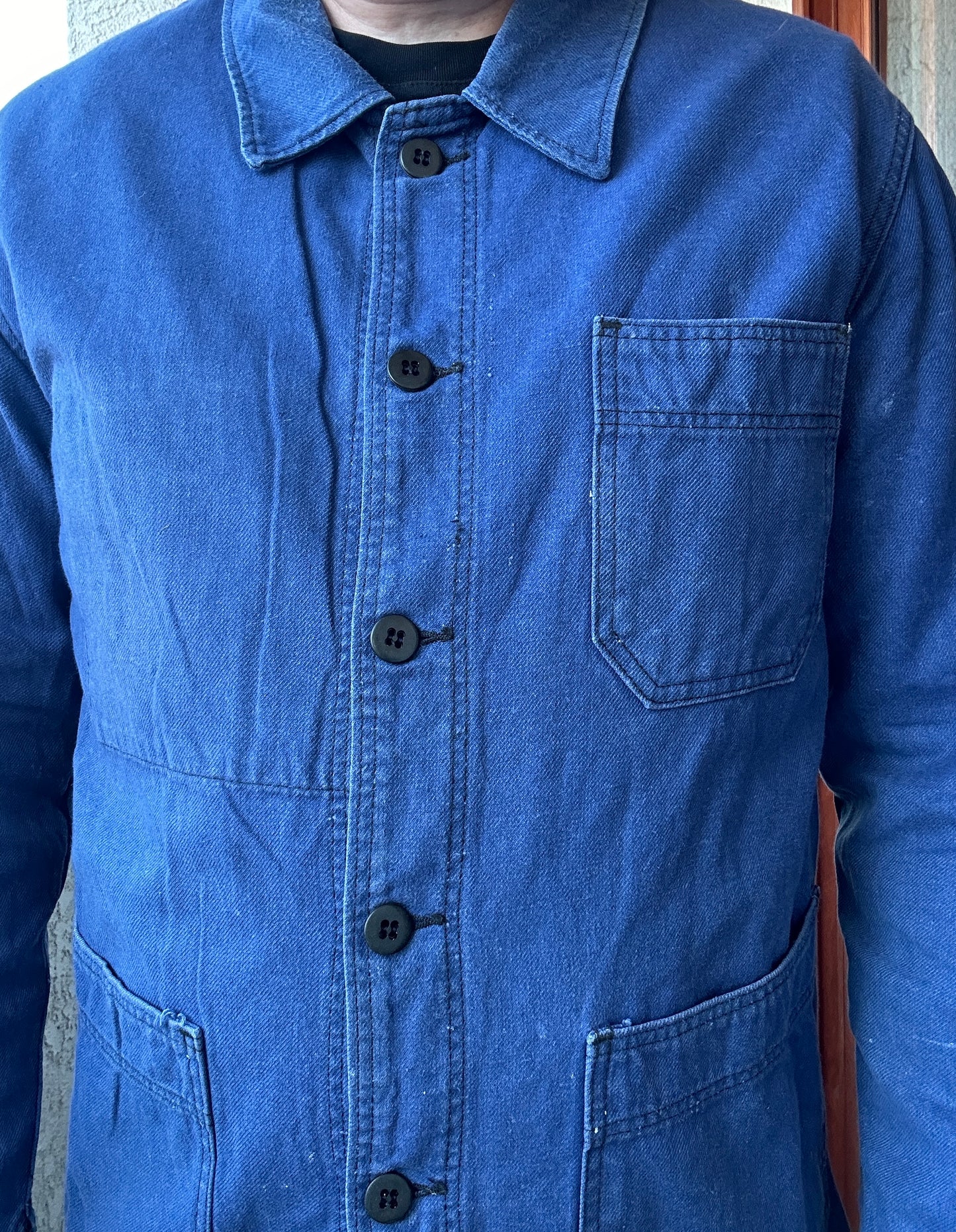 Vintage French Blue Workwear Chore Jacket