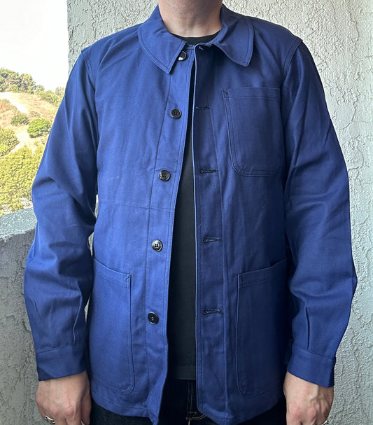 Vintage French Blue Workwear Chore Jacket