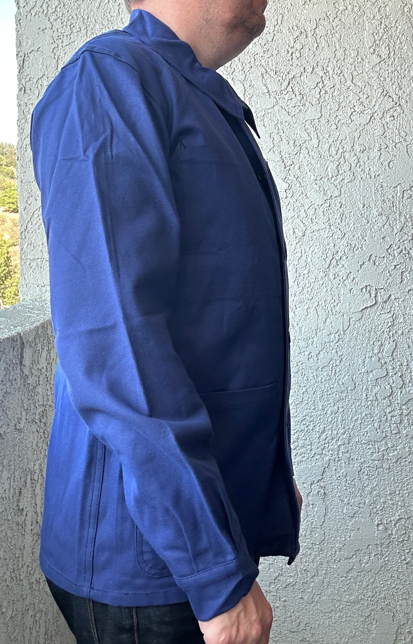 Vintage French Blue Workwear Chore Jacket