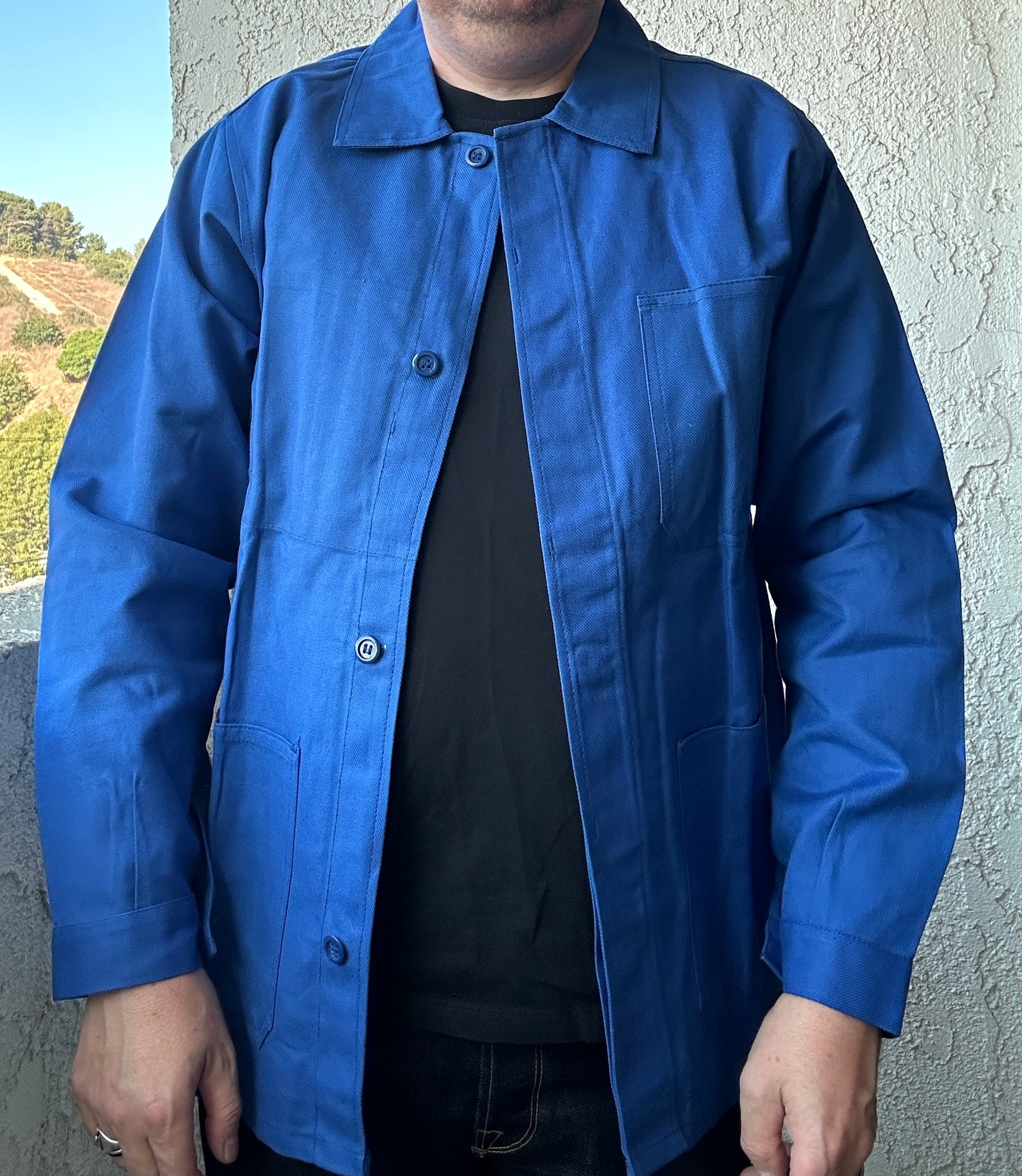 Vintage French Blue Workwear Chore Jacket