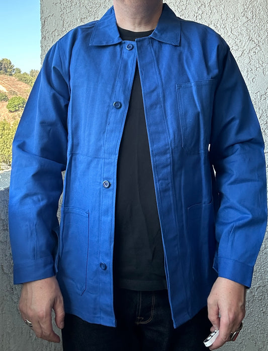 Vintage French Blue Workwear Chore Jacket