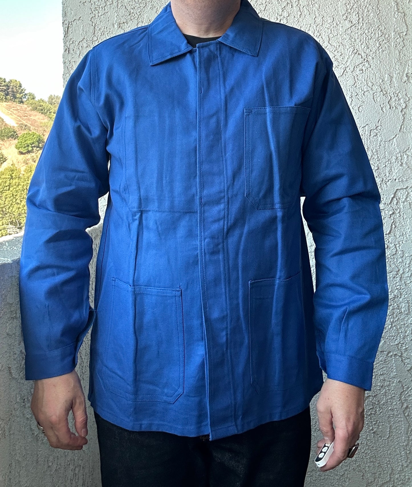 Vintage French Blue Workwear Chore Jacket