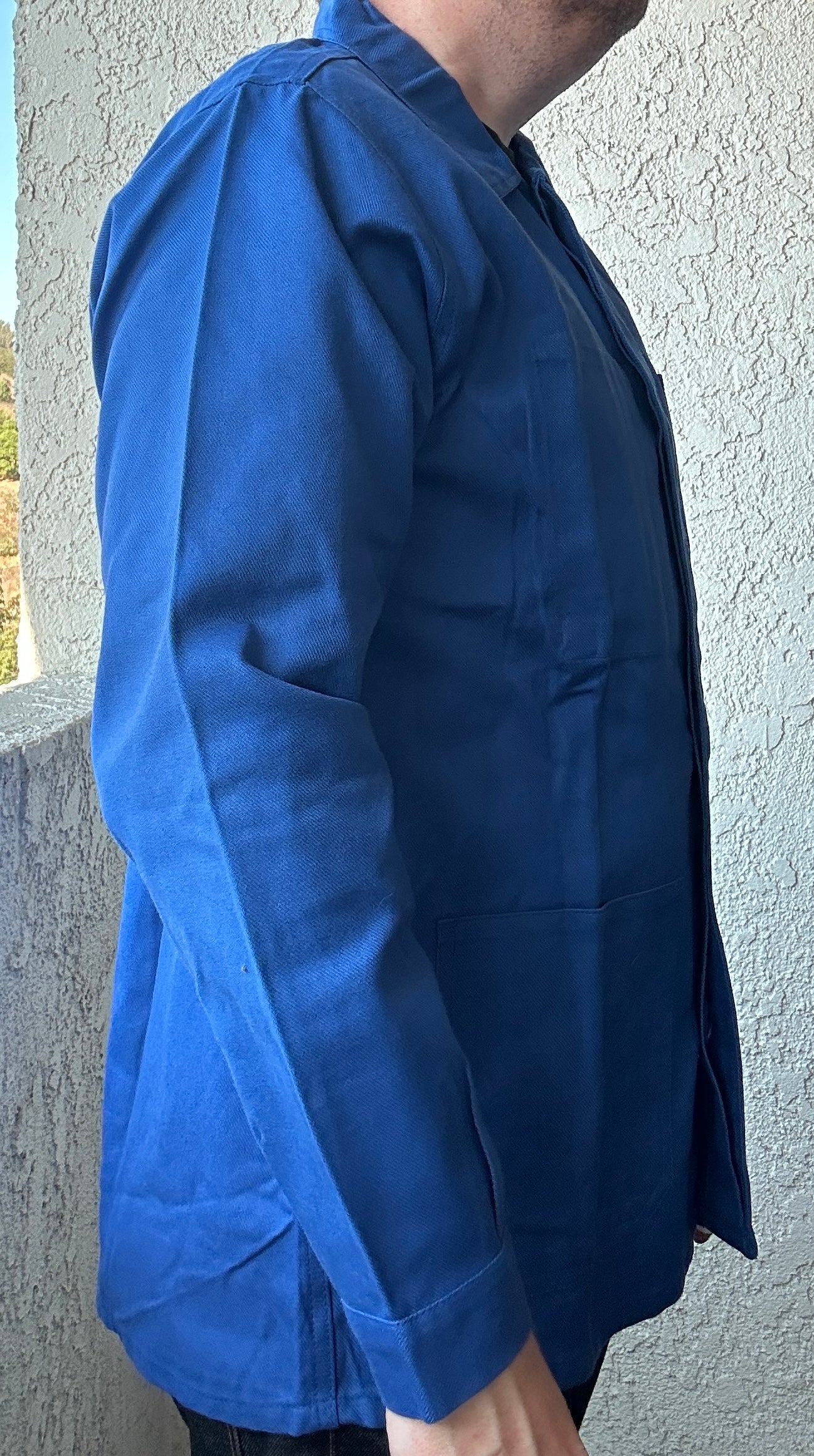 Vintage French Blue Workwear Chore Jacket