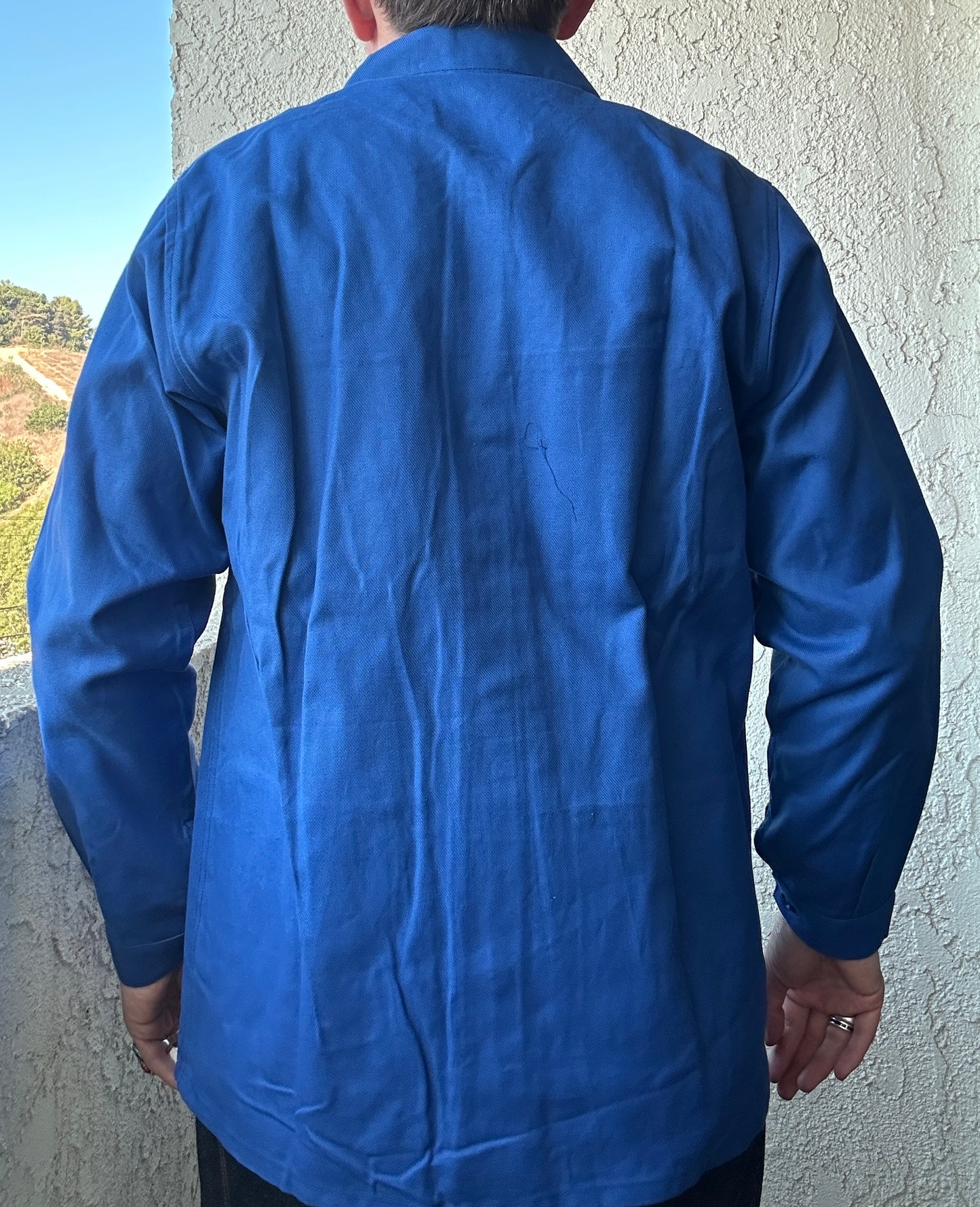 Vintage French Blue Workwear Chore Jacket