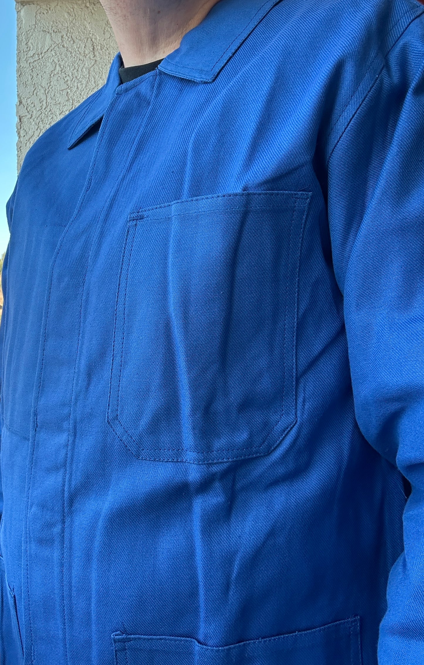 Vintage French Blue Workwear Chore Jacket