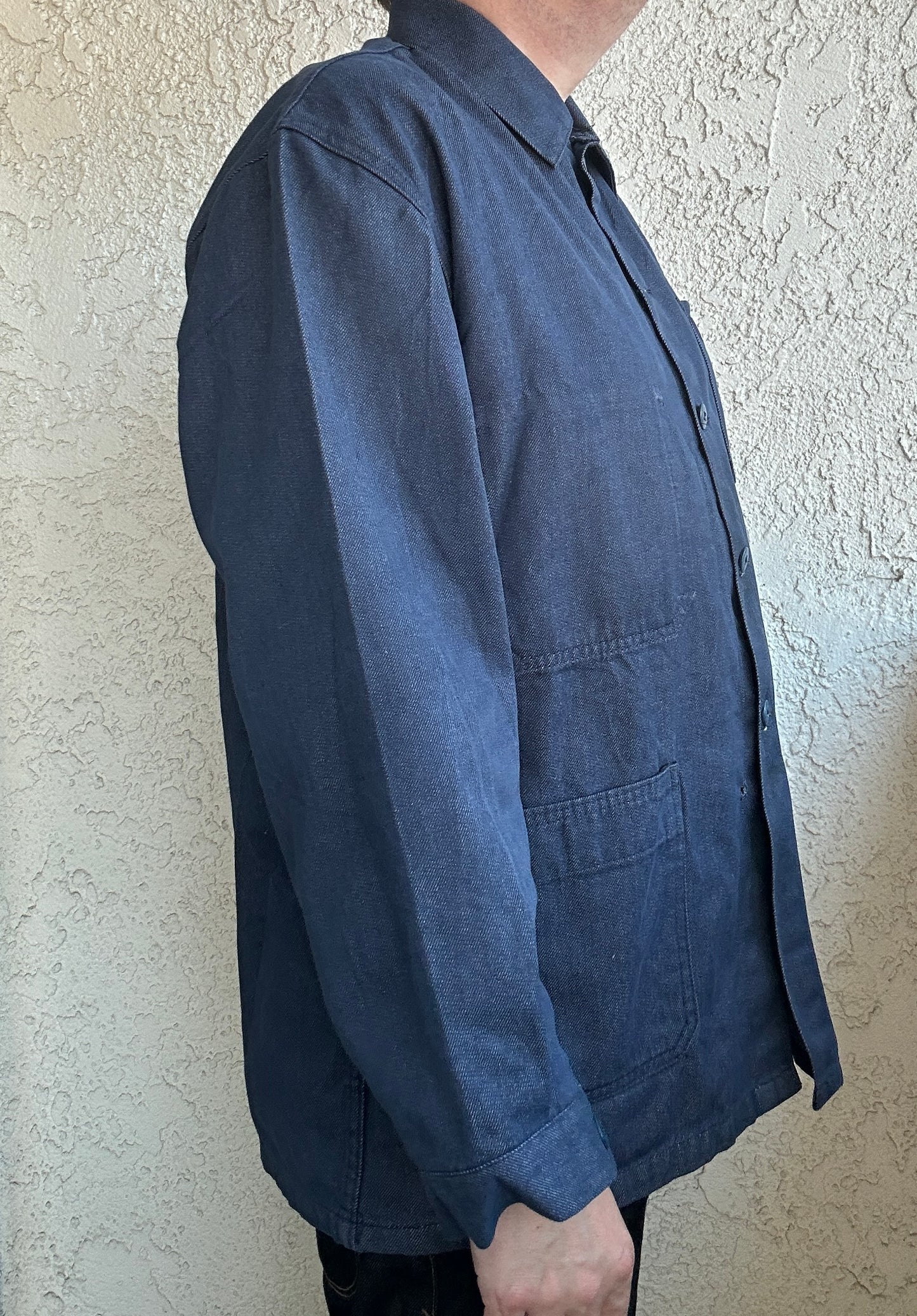 Vintage French Blue Workwear Chore Jacket