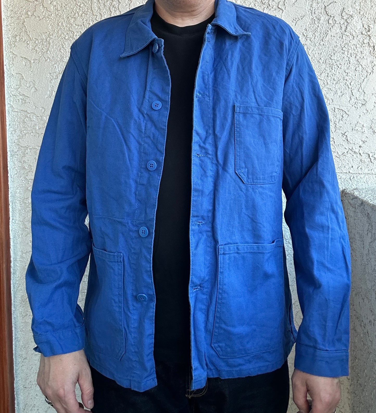 Vintage French Blue Workwear Chore Jacket