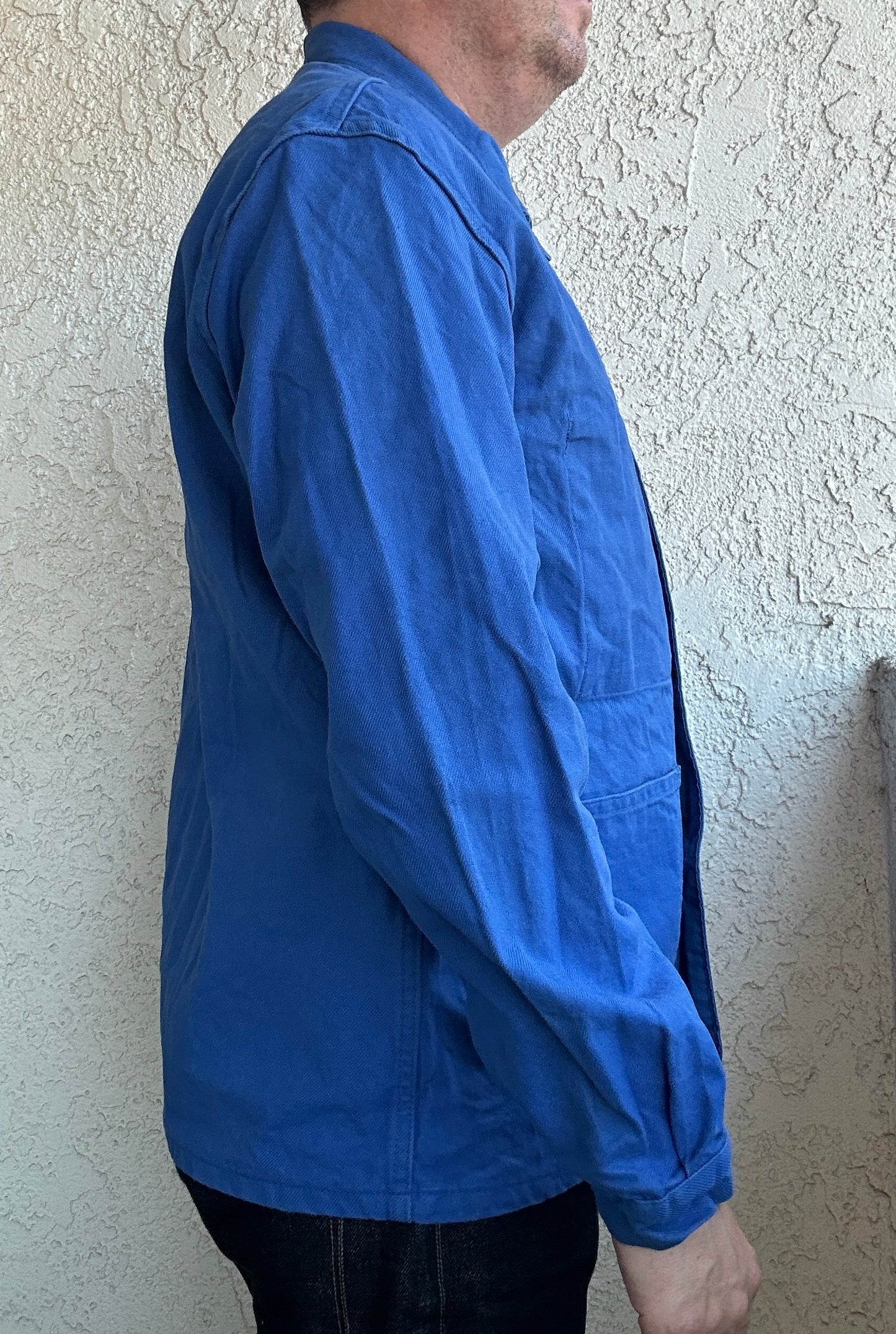 Vintage French Blue Workwear Chore Jacket