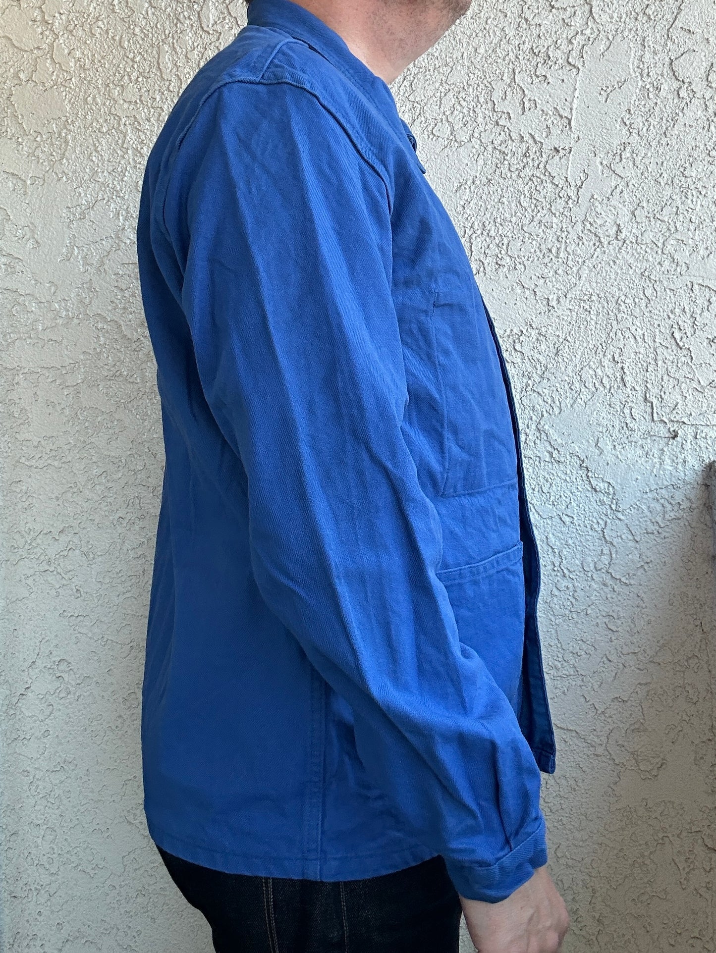 Vintage French Blue Workwear Chore Jacket