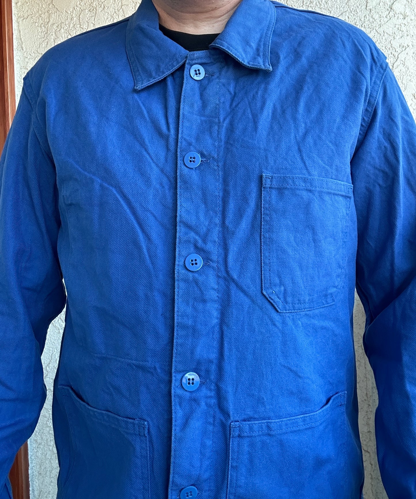 Vintage French Blue Workwear Chore Jacket