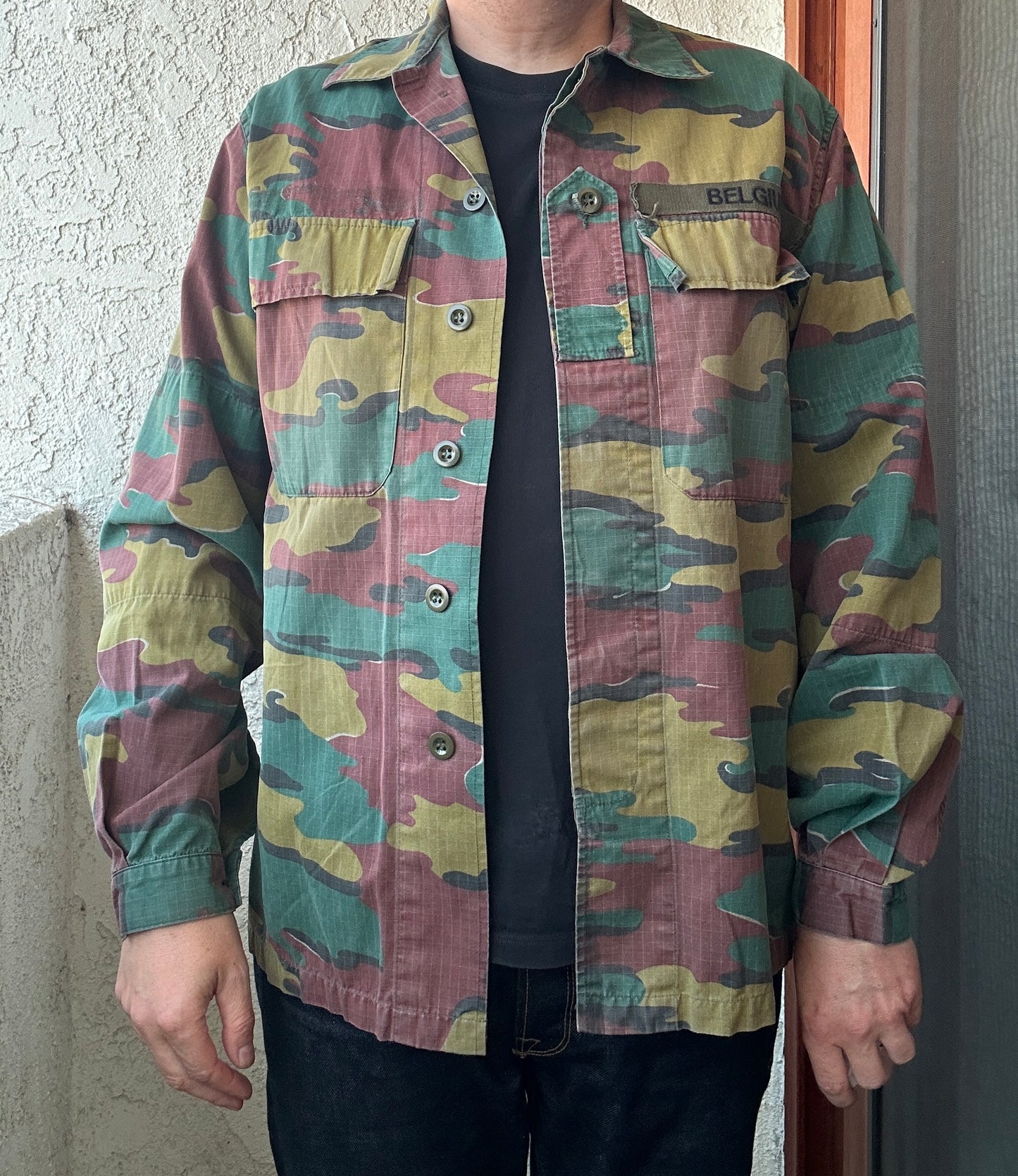 Vintage Belgium Army Camouflage Jacket