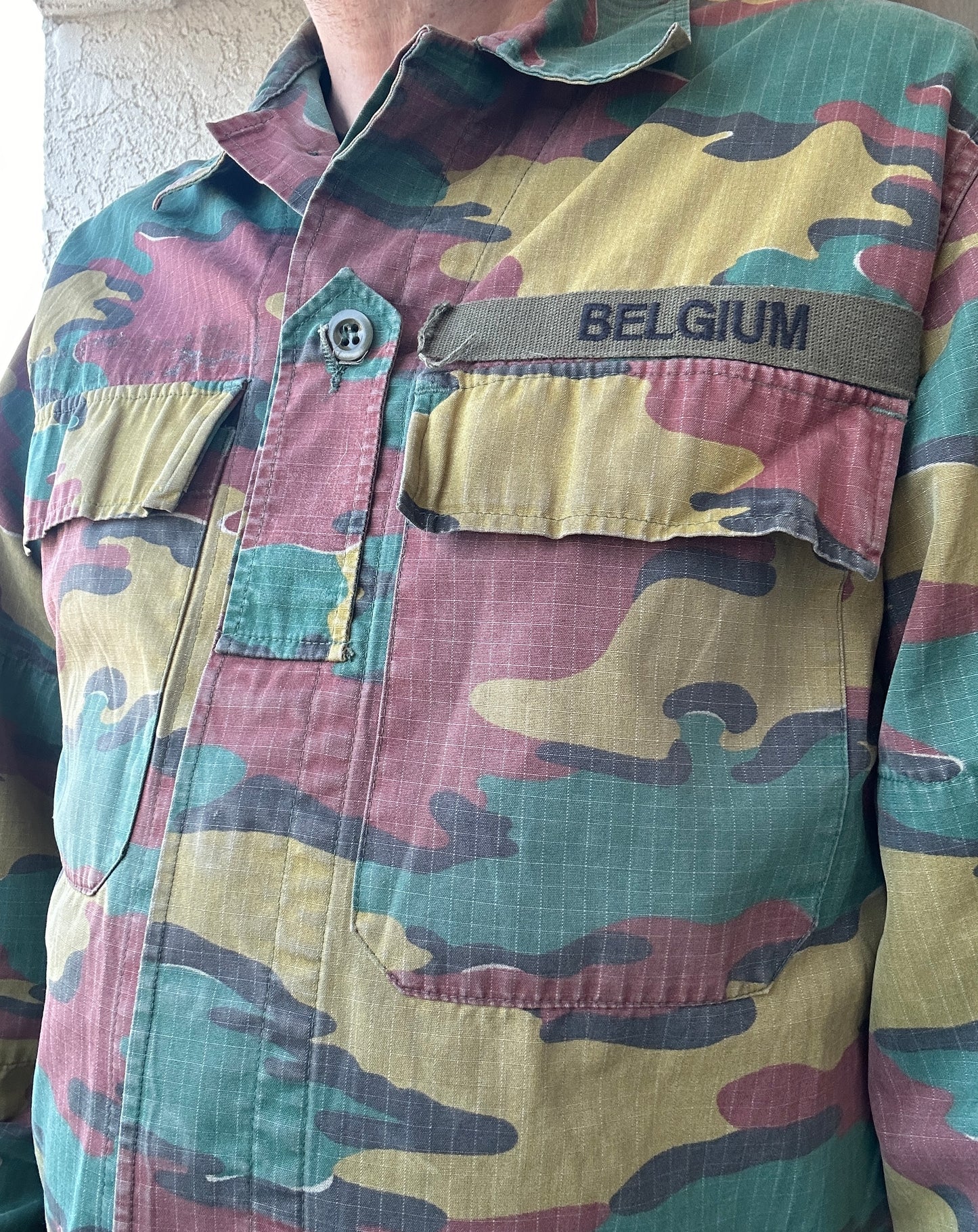 Vintage Belgium Army Camouflage Jacket