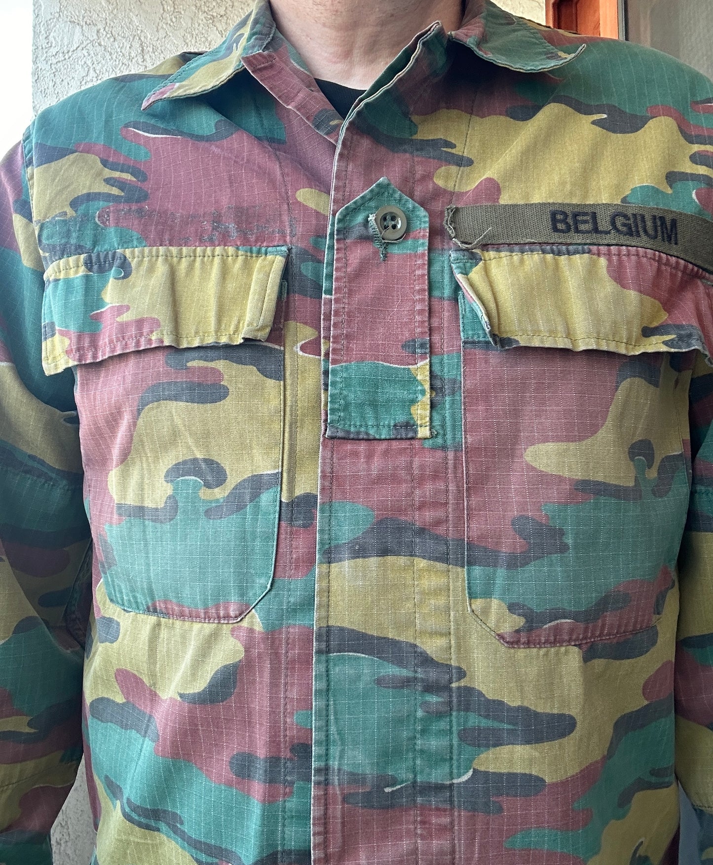 Vintage Belgium Army Camouflage Jacket